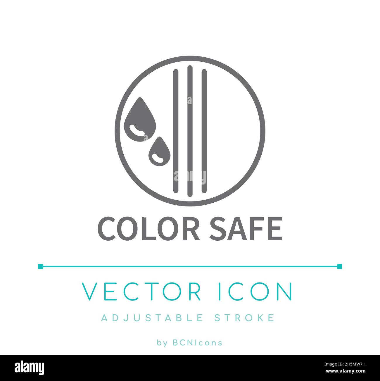 Color Safe Hair Vector Line Symbol Stock Vektor