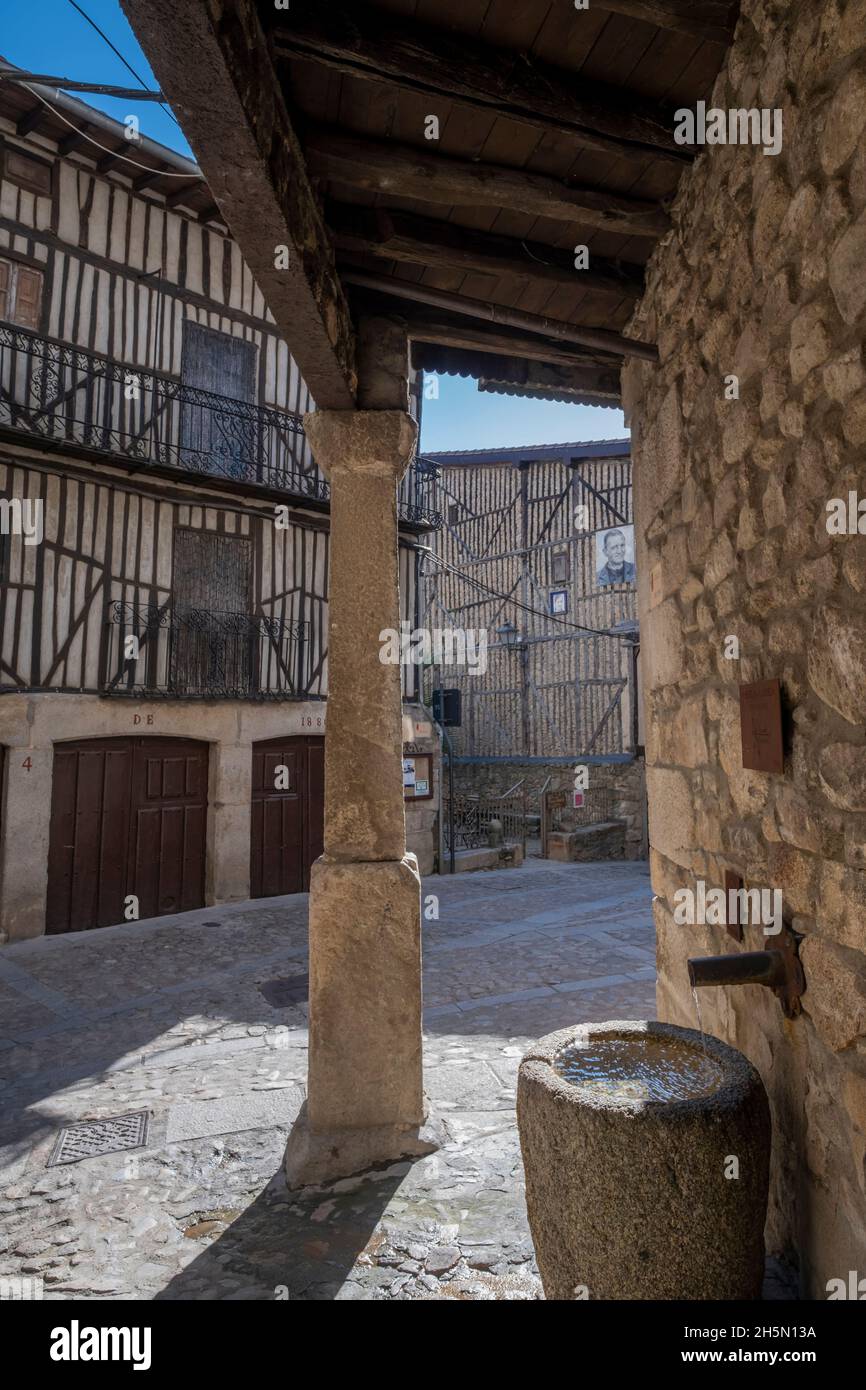 Plaza Mayor. La Alberca. Salamanca. Spanien Stockfoto