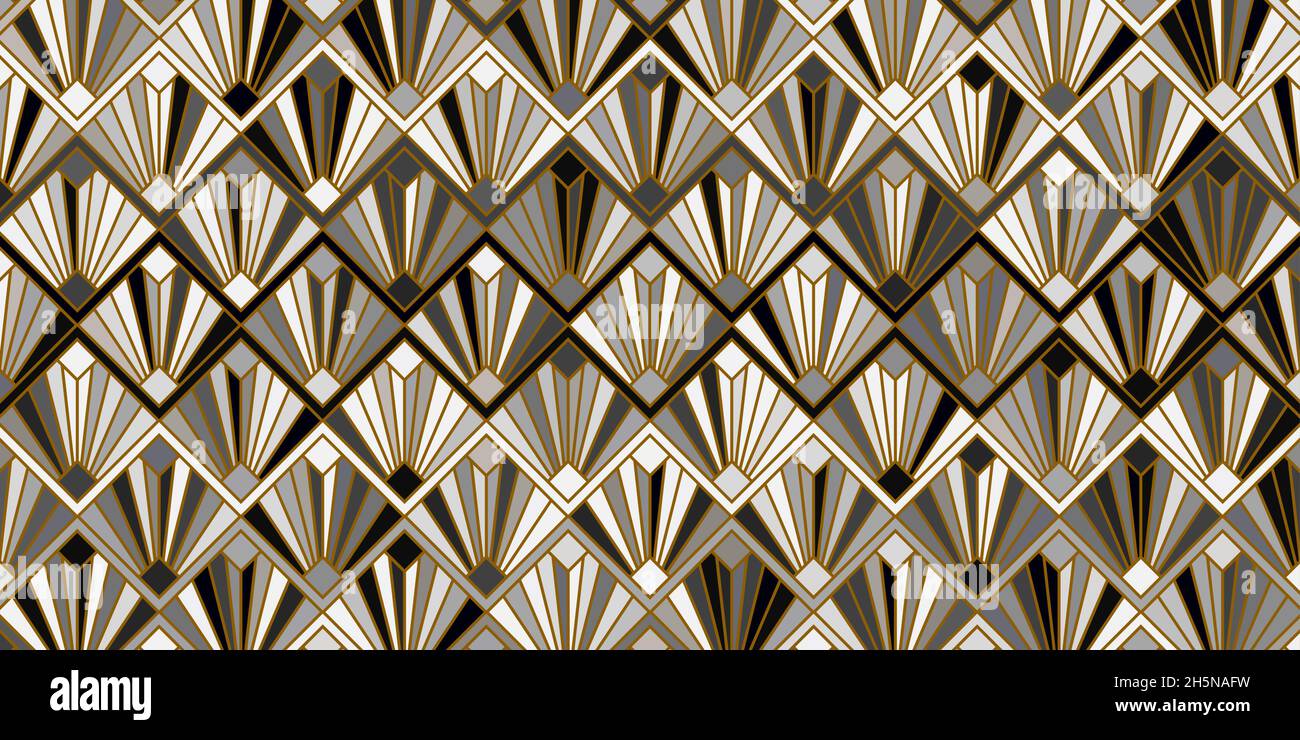 Geometrisches Muster mit Streifen quadratische Form Design modern elegant von goldenen Linien und grauem Hintergrund Stock Vektor