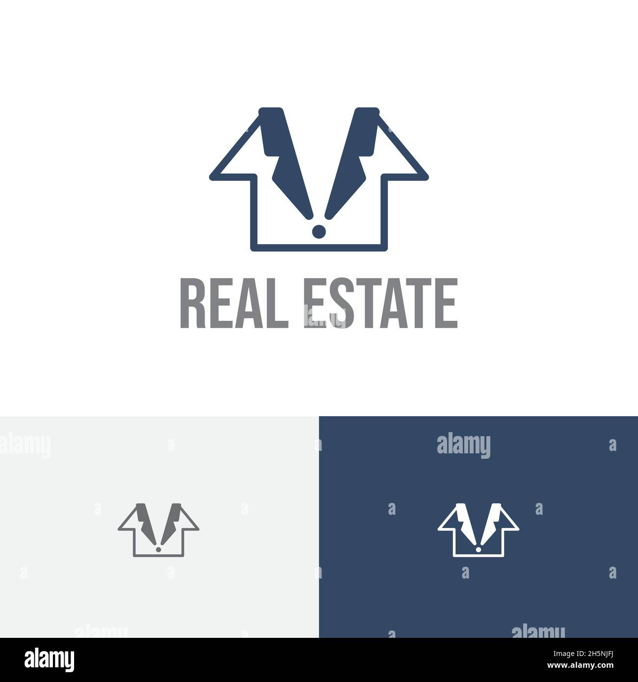 House Real Estate Realty Investment Business Office Logo Stock Vektor