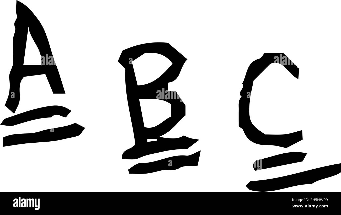 Dies ist eine Illustration von ABC alphabetischen Graffiti von einem Kind gezeichnet Stock Vektor