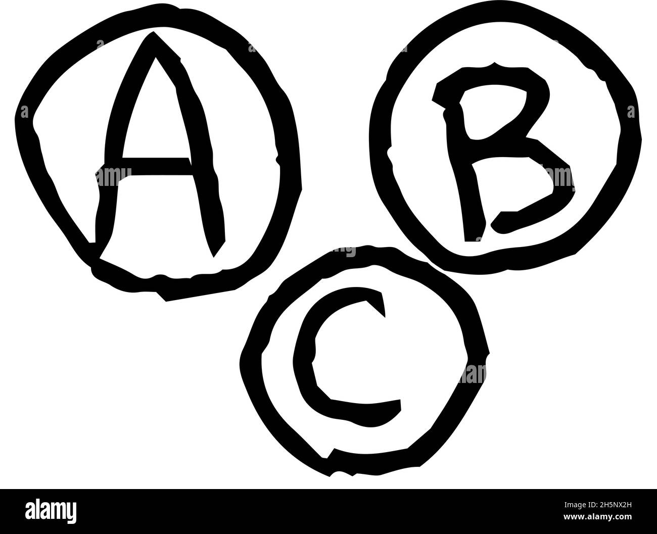 Dies ist eine Illustration von ABC alphabetischen Graffiti von einem Kind gezeichnet Stock Vektor