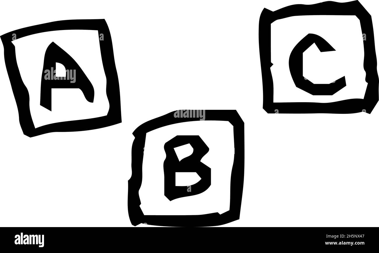 Dies ist eine Illustration von ABC alphabetischen Graffiti von einem Kind gezeichnet Stock Vektor