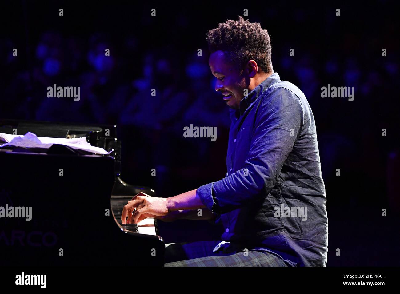 Taber Gable während des Konzerts im Auditorium Parco della Musica, Pursuance the Coltranes, Social Justice und der African American Community, November Stockfoto