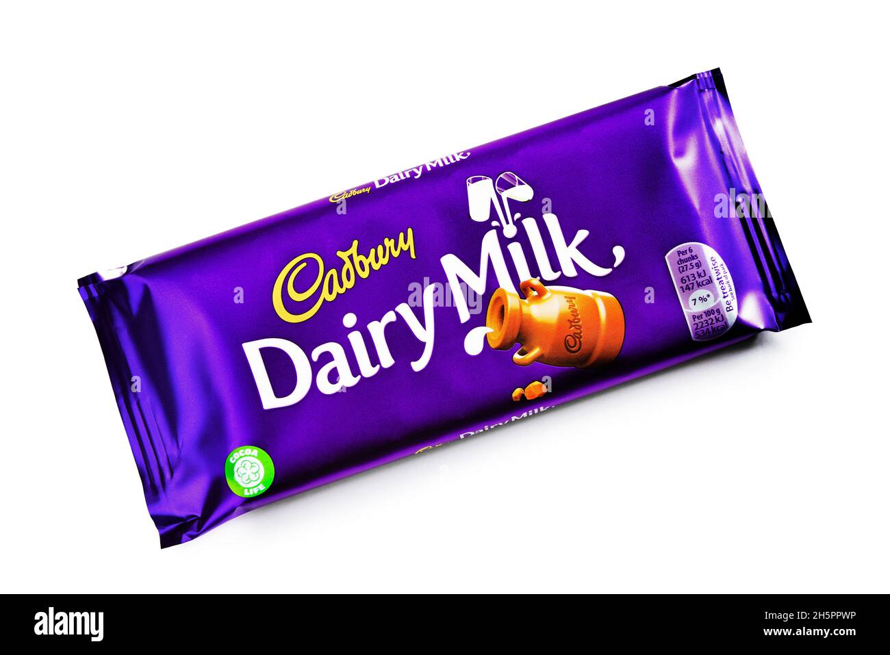 Cadbury's Dairy Milk Chocolate Bar Stockfoto