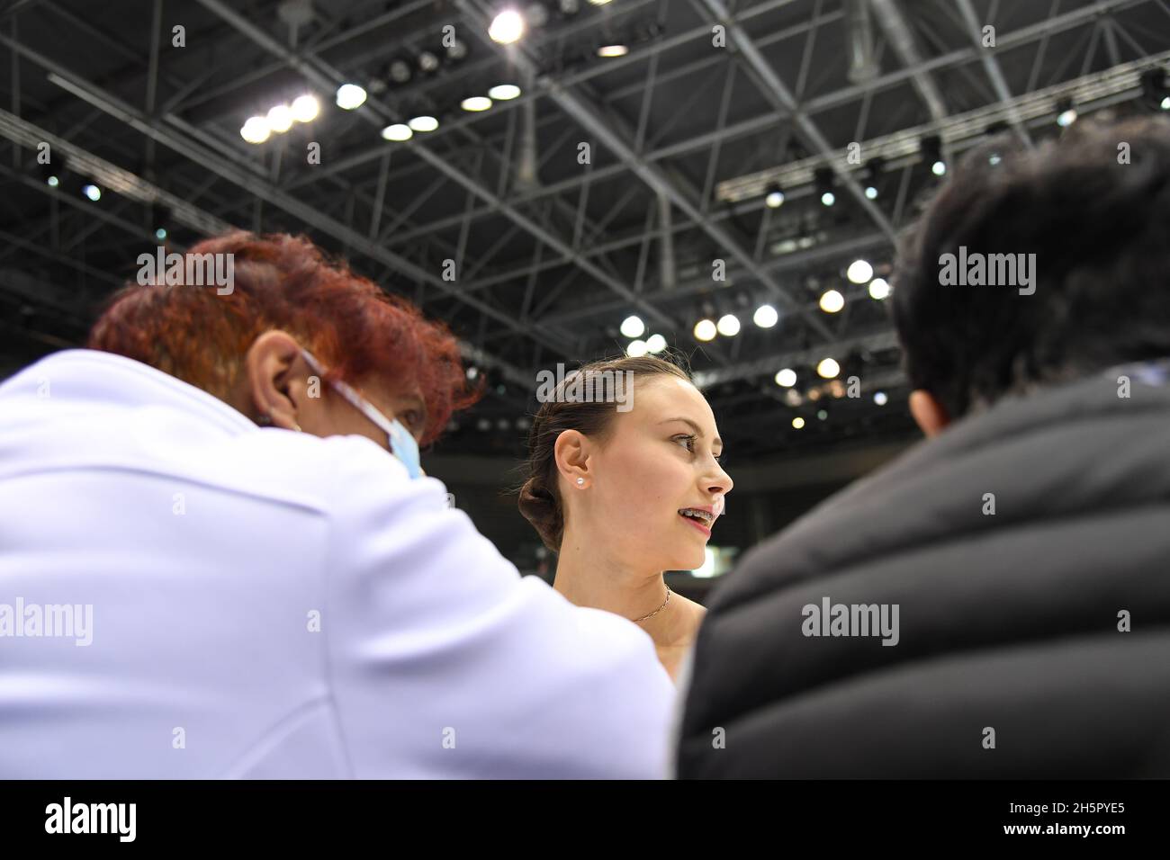 Lucrezia BECCARI, Italien, während des Trainings beim ISU Grand Prix of Figure Skating - Gran Premio d'Italia, in Palavela, am 4. November 2021 in Turin, Italien. Quelle: Raniero Corbelletti/AFLO/Alamy Live News Stockfoto