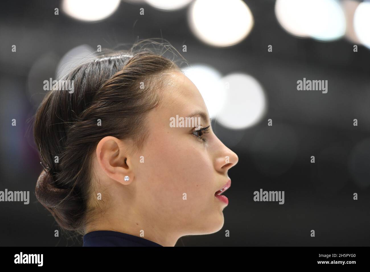 Lucrezia BECCARI, Italien, während des Trainings beim ISU Grand Prix of Figure Skating - Gran Premio d'Italia, in Palavela, am 4. November 2021 in Turin, Italien. Quelle: Raniero Corbelletti/AFLO/Alamy Live News Stockfoto