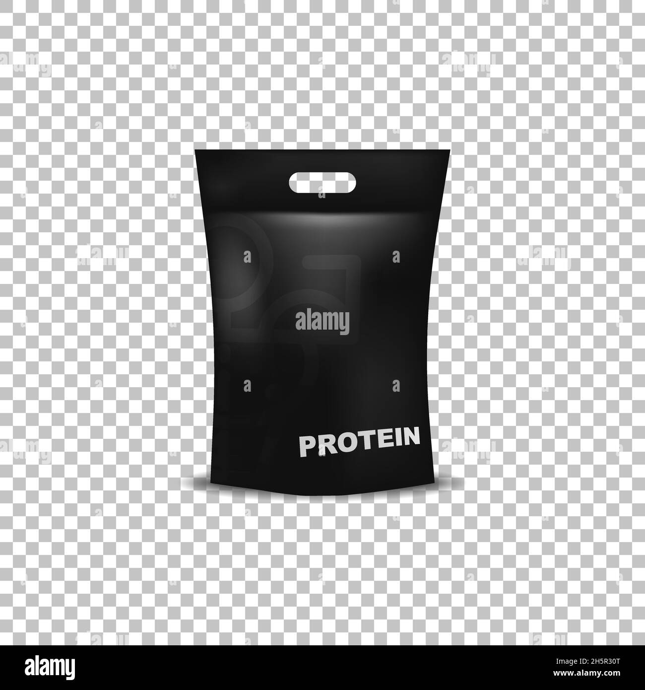 Protein Pack Sport Ernährung, Bodybuilding Pulver Flasche Vektor isolierte Illustration Stock Vektor