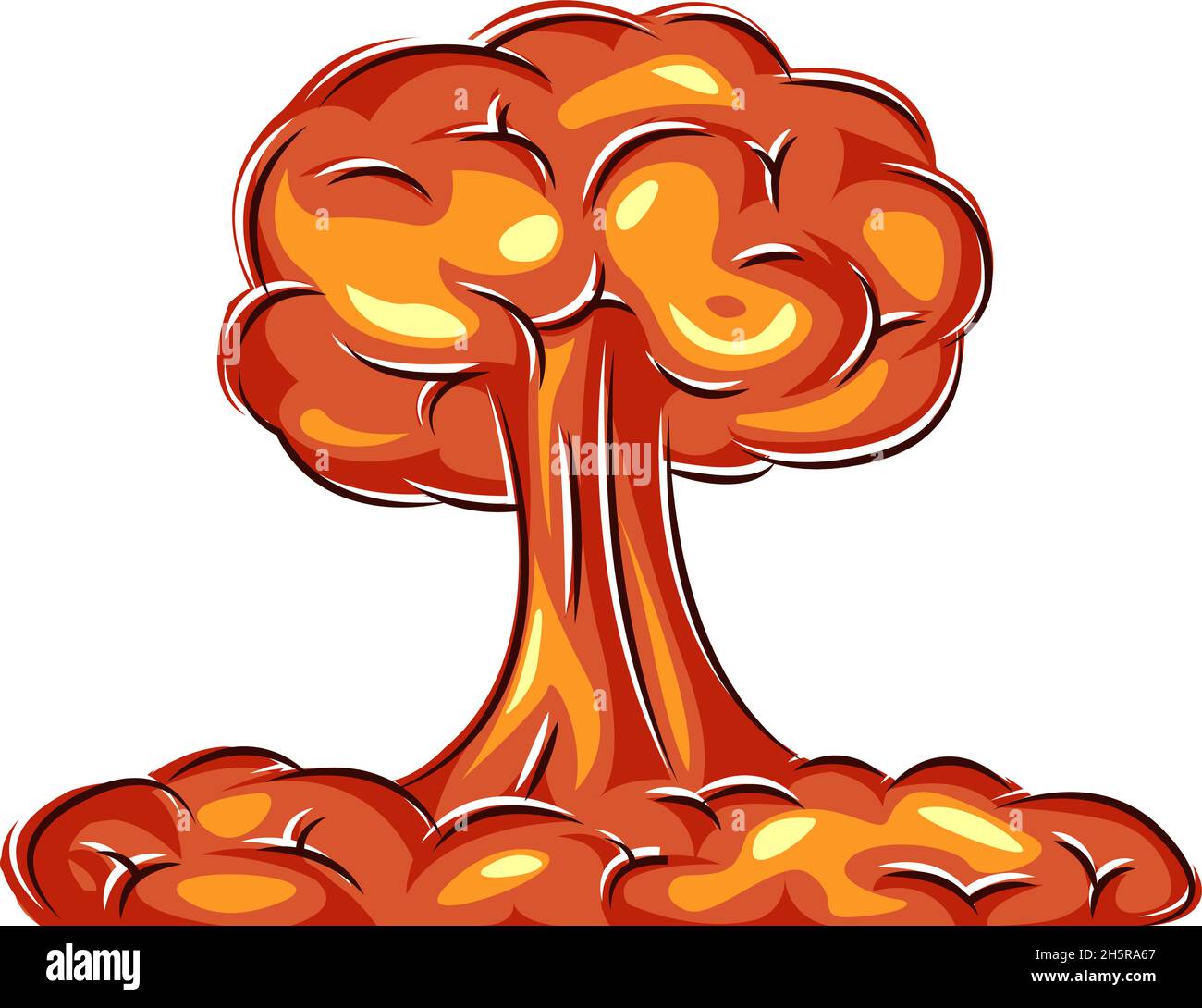 Pop Art Stil nukleare Explosion, Vektor-flache Illustration Stock Vektor