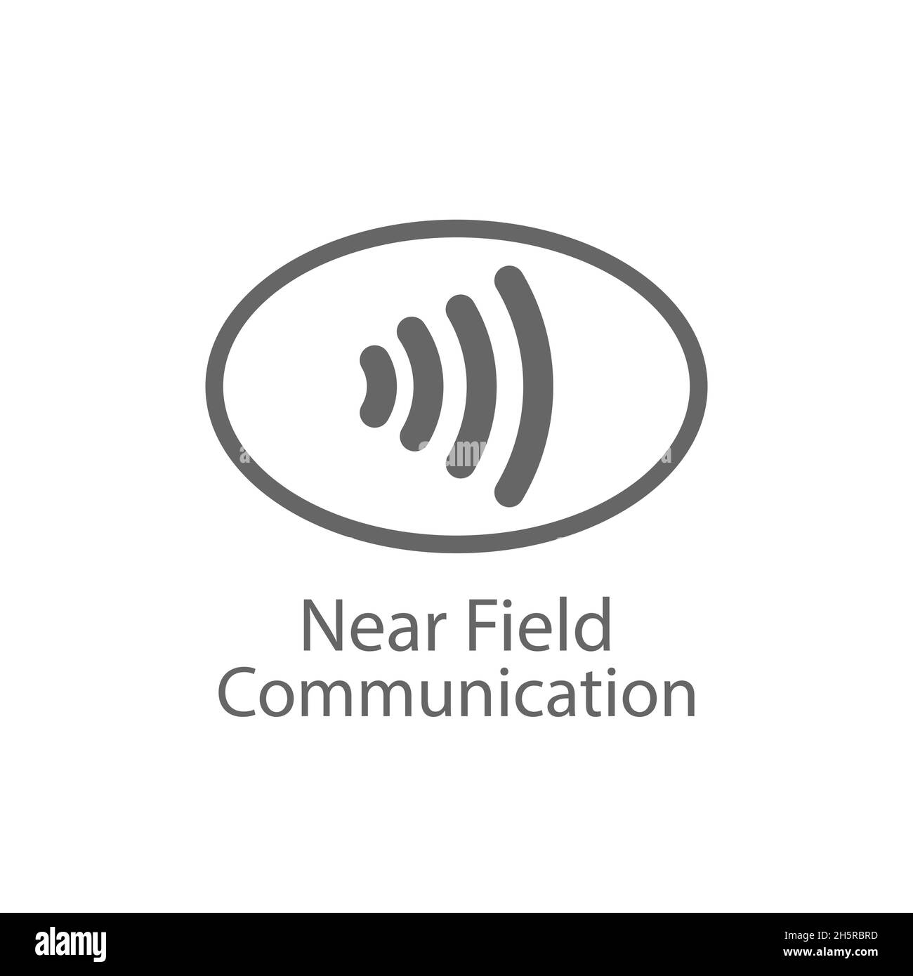 Nahfeldkommunikationssymbol auf weißem Hintergrund, Vektordarstellung Stock Vektor