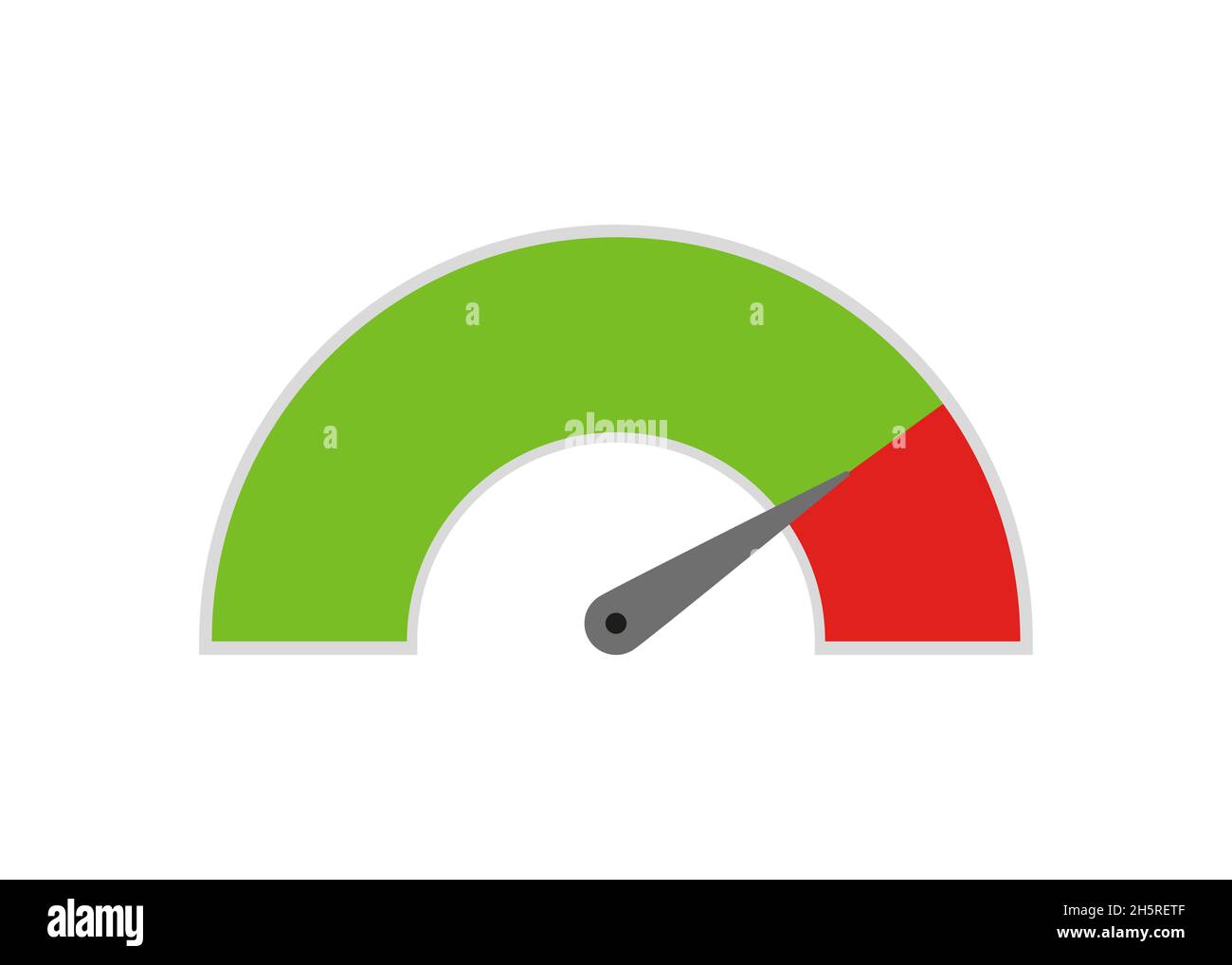 Ladegeschwindigkeitsmesser für Webdesign. Flaches einfaches Vektorsymbol. Stock Vektor