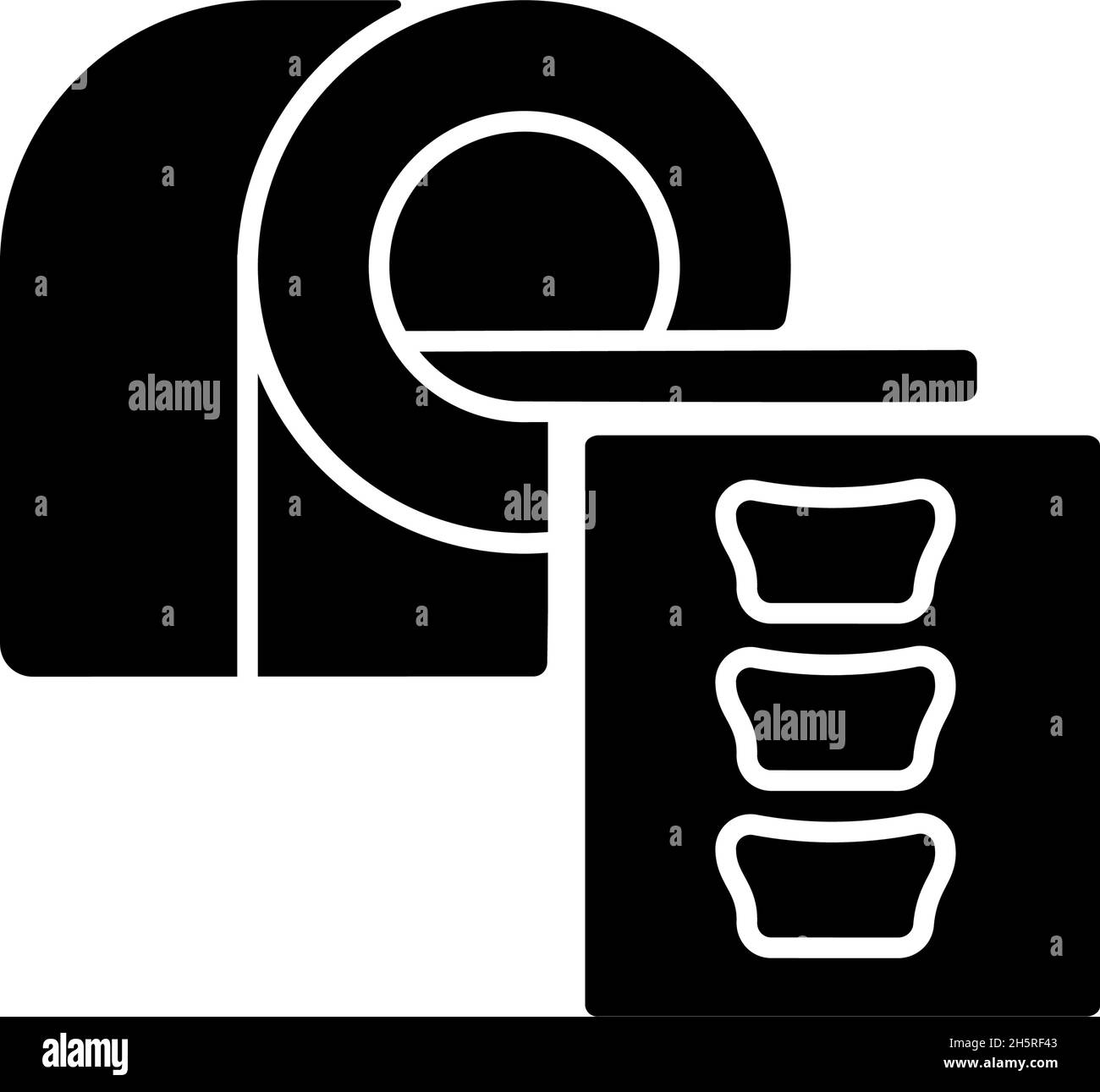 MRT-Scans mit schwarzem Glyphensymbol Stock Vektor