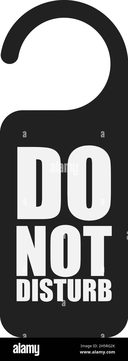 Symbol „Bitte nicht stören“. Vektordarstellung der Vorlage. Vektor-Symbol für flache Tür. Stock Vektor