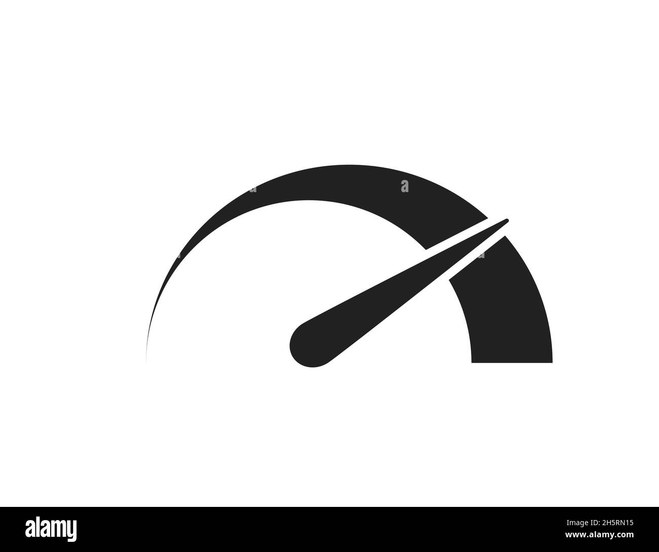 Tachometer-Symbol für Webdesign. Isolierte Vektordarstellung in flacher Form Stock Vektor