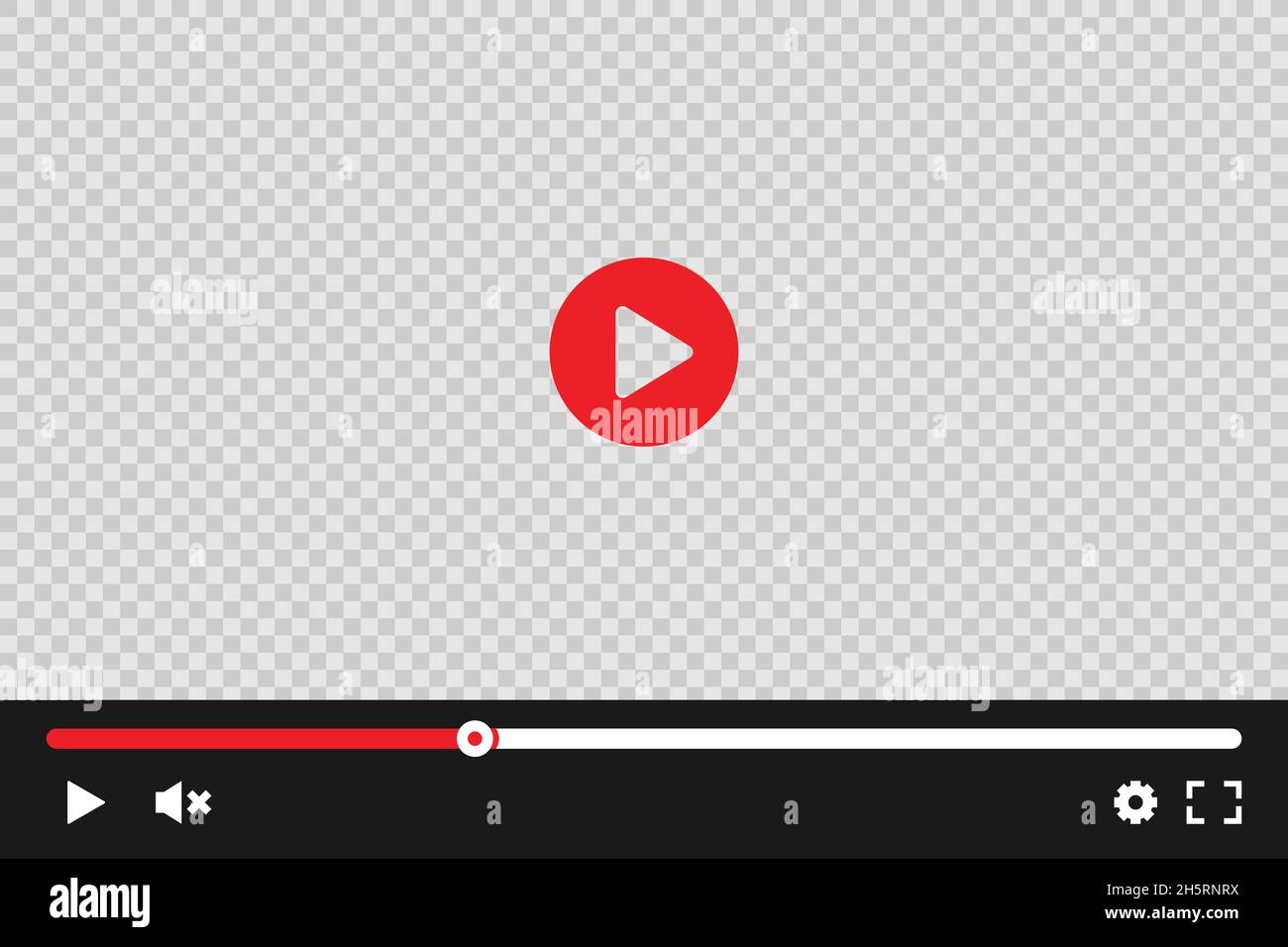 Moderne Video-Play-Schnittstelle online mockup in flachem Stil. Vektorgrafik Stock Vektor
