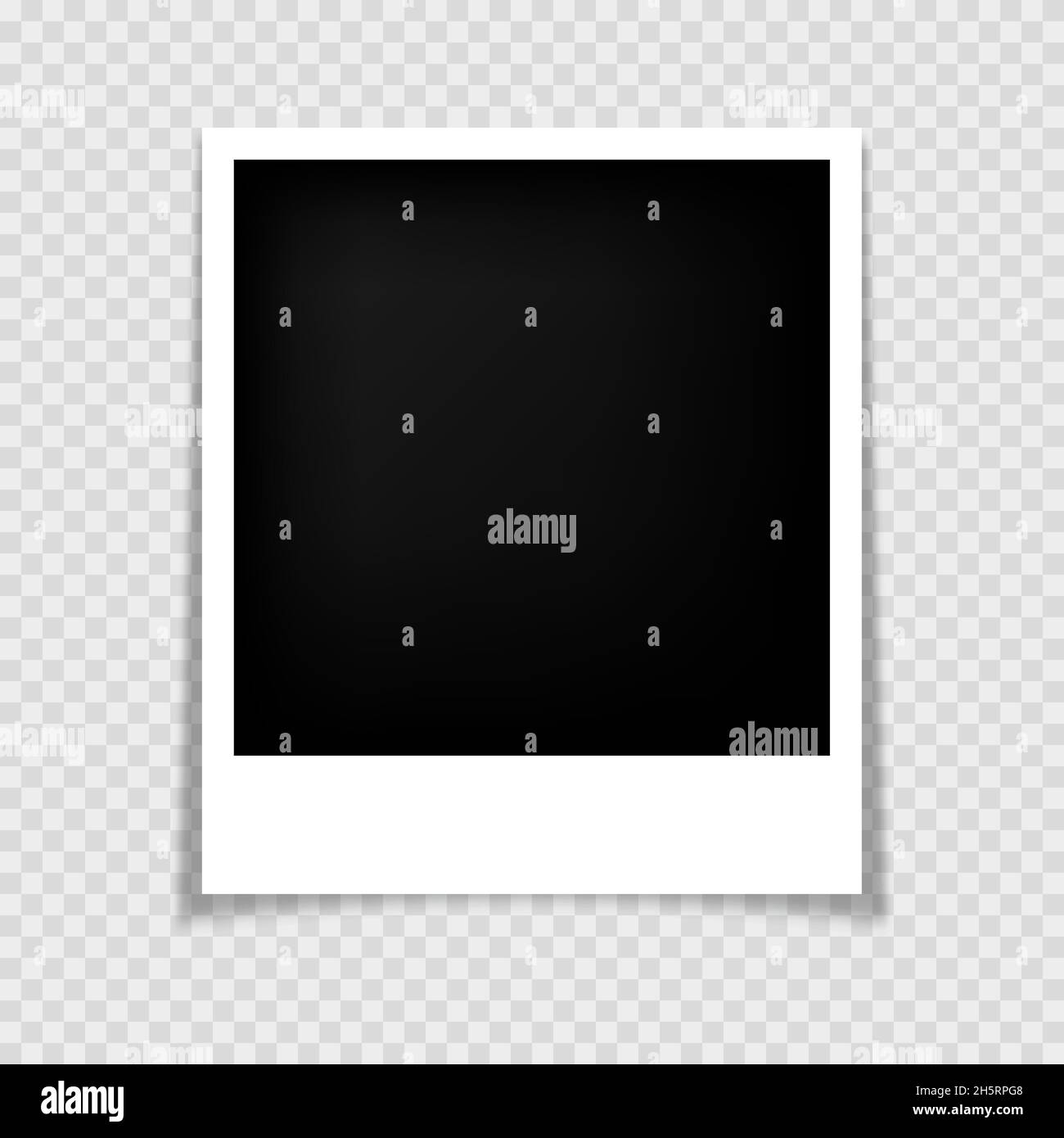 Fotorahmen auf transparentem Hintergrund. Realistische Designvorlage. Vektorgrafik Stock Vektor