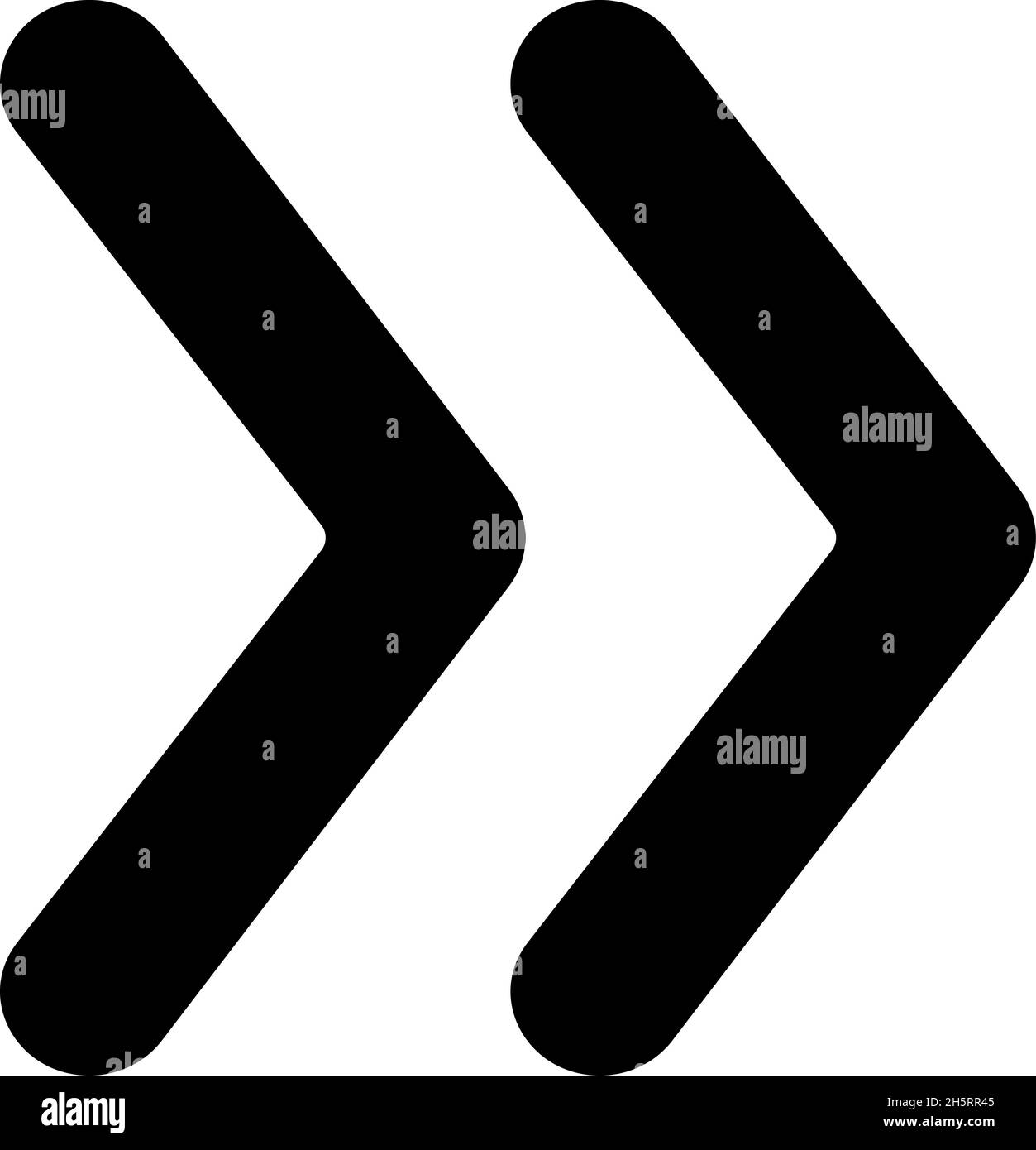 Anführungszeichen für ein schwarzes isoliertes Symbol. Abstraktes modernes grafisches Element. Vektorgrafik Stock Vektor