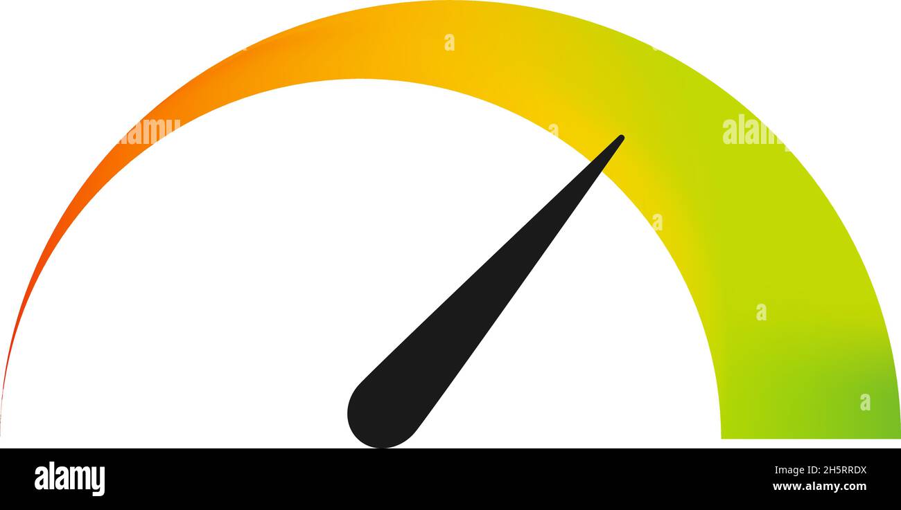 Tachometer-Symbol-Kontrollmessgerät, Logo-Design. Vektorgrafik Stock Vektor