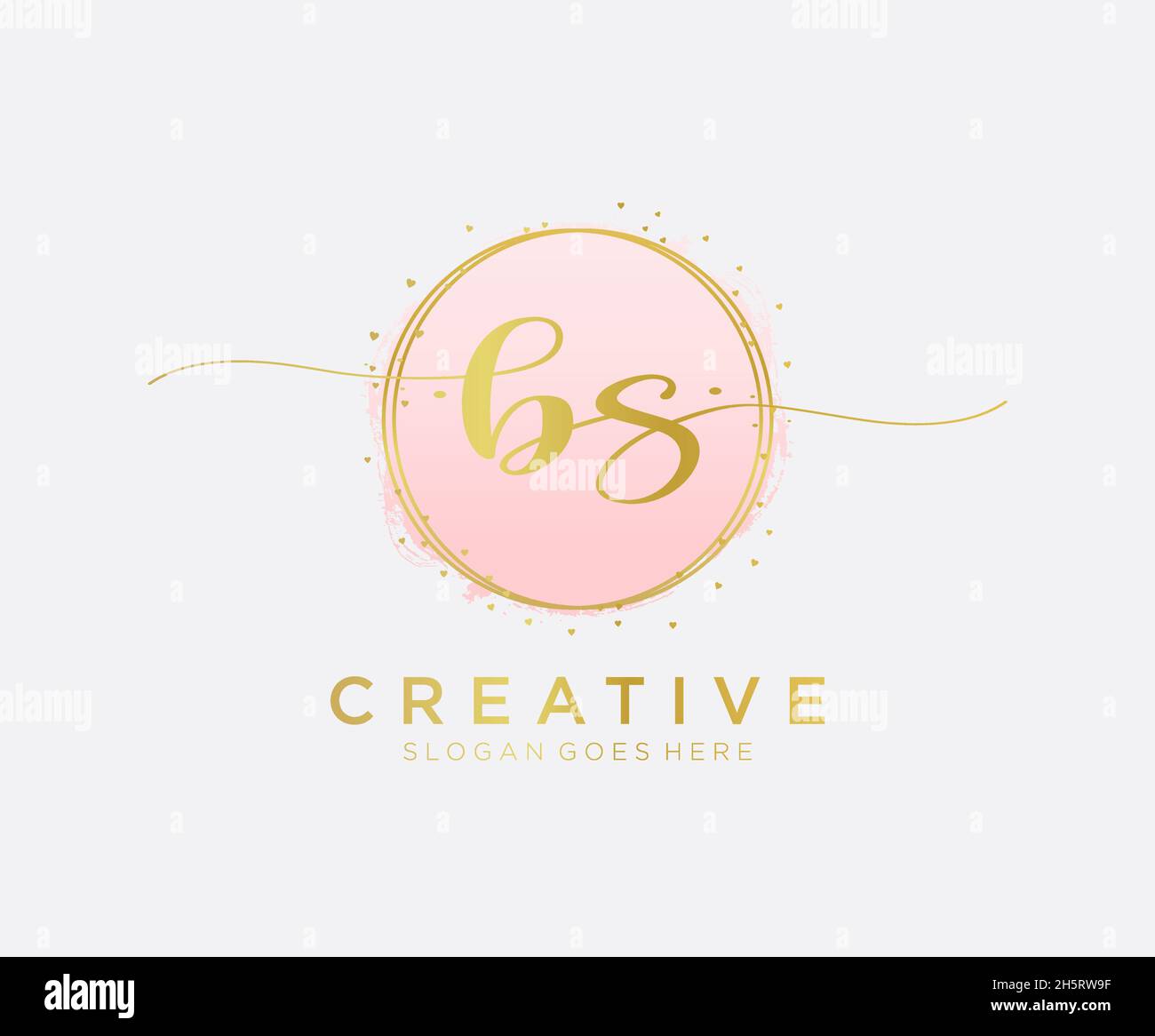 BS feminines Logo. Verwendbar für Natur, Salon, Spa, Kosmetik und Beauty Logos. Flaches Vektor-Logo-Design-Template-Element. Stock Vektor