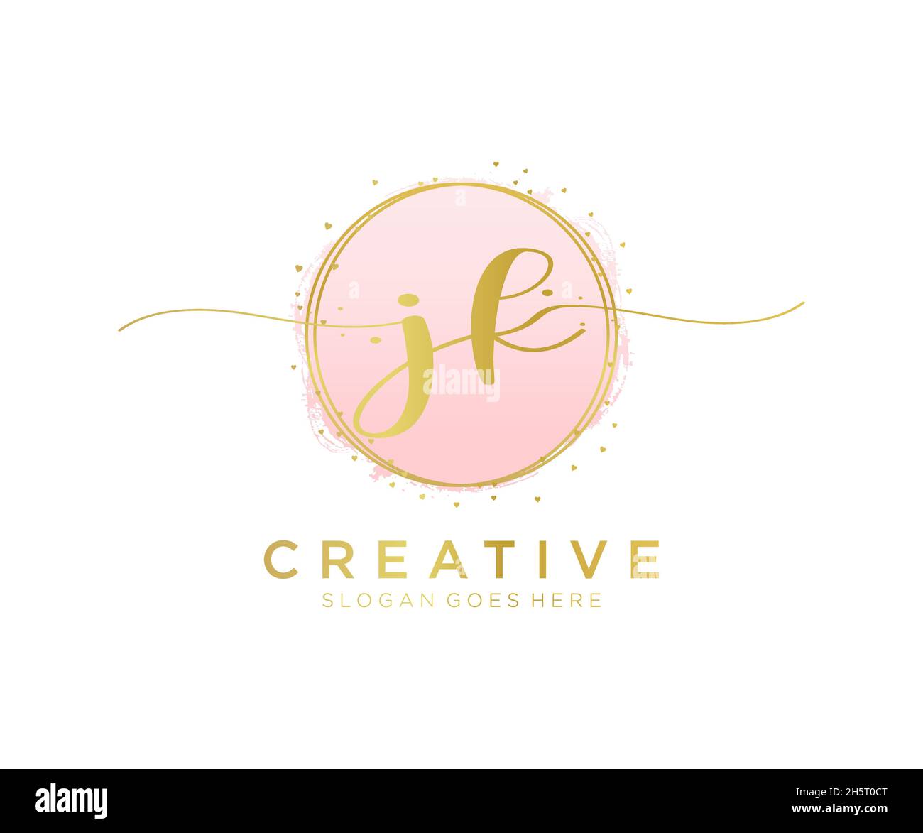 JL feminines Logo. Verwendbar für Natur, Salon, Spa, Kosmetik und Beauty Logos. Flaches Vektor-Logo-Design-Template-Element. Stock Vektor