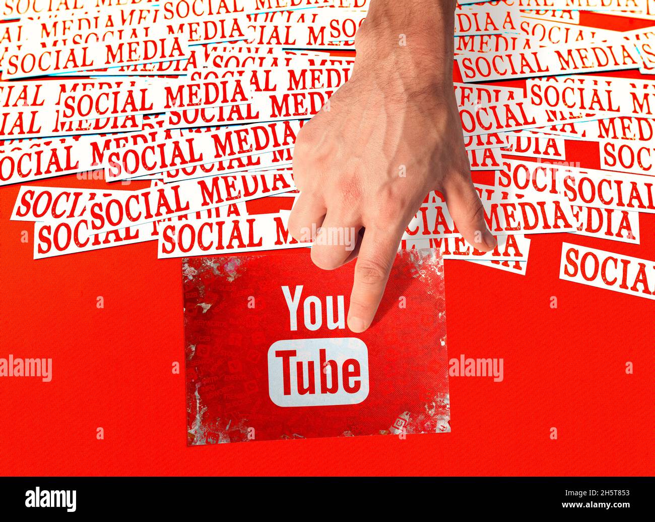 youtube-Bilder, youtube-Hintergrunddesigns Stockfoto