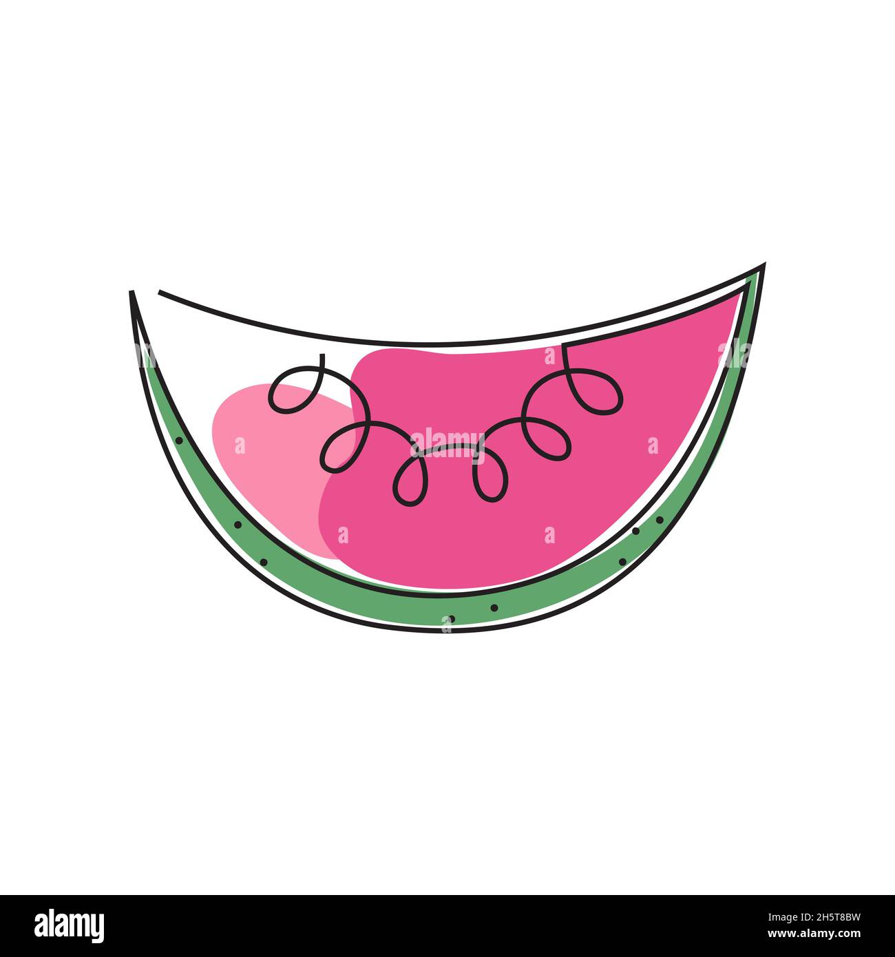 Wassermelone-Symbol auf weißem Hintergrund. Stock Vektor