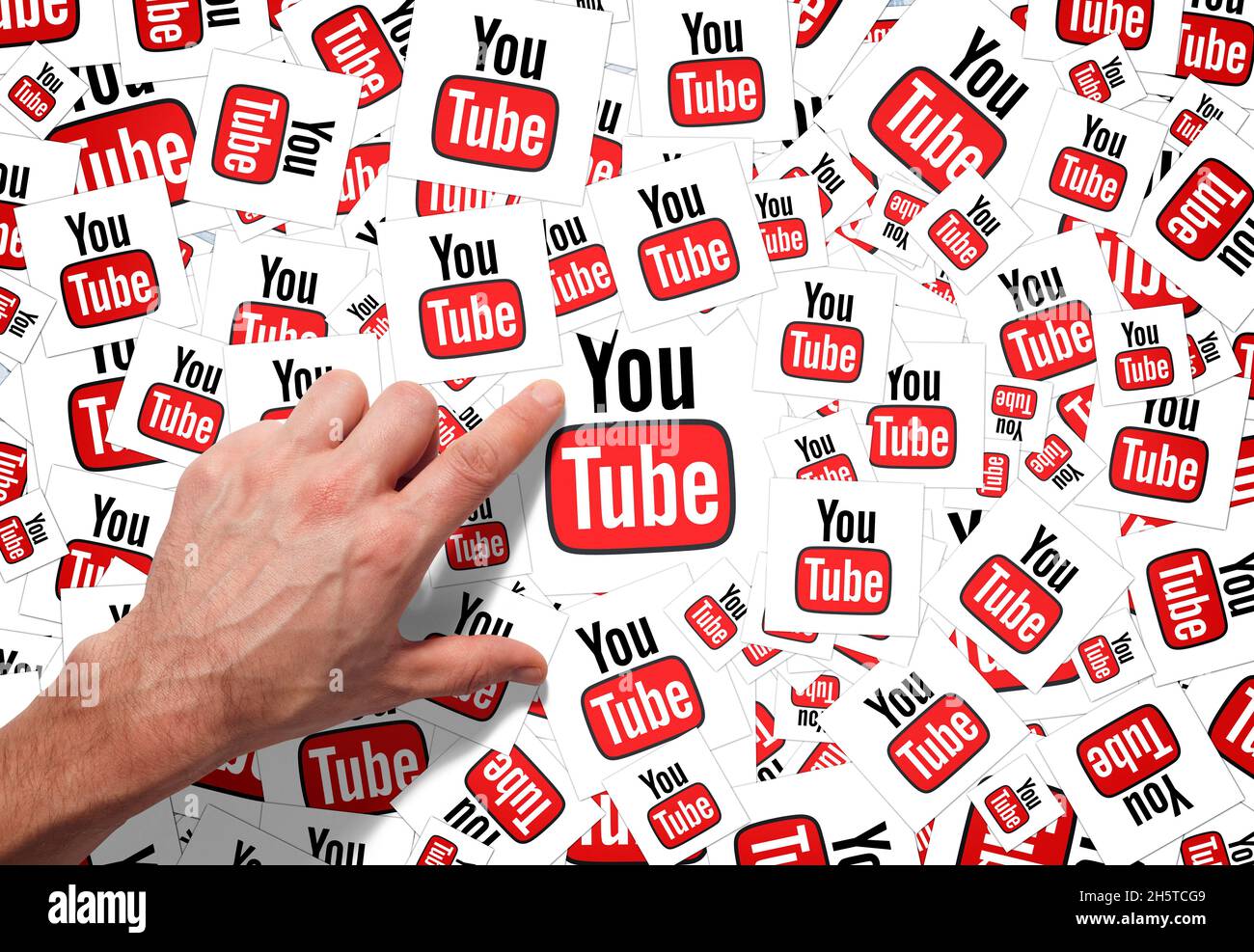 youtube-Bilder, youtube-Hintergrunddesigns Stockfoto