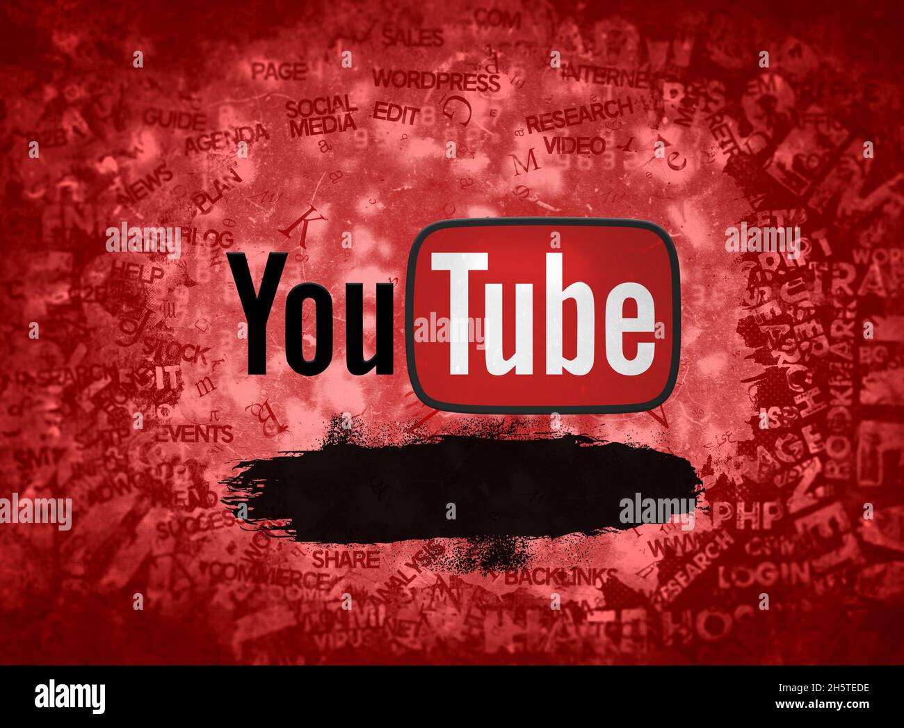 youtube-Bilder, youtube-Hintergrunddesigns Stockfoto