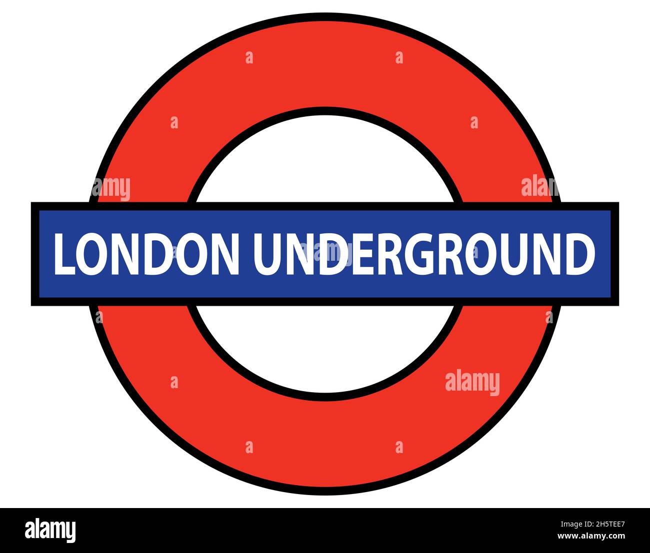 Eine Darstellung des Schildes der Londoner UK Underground Stockfoto