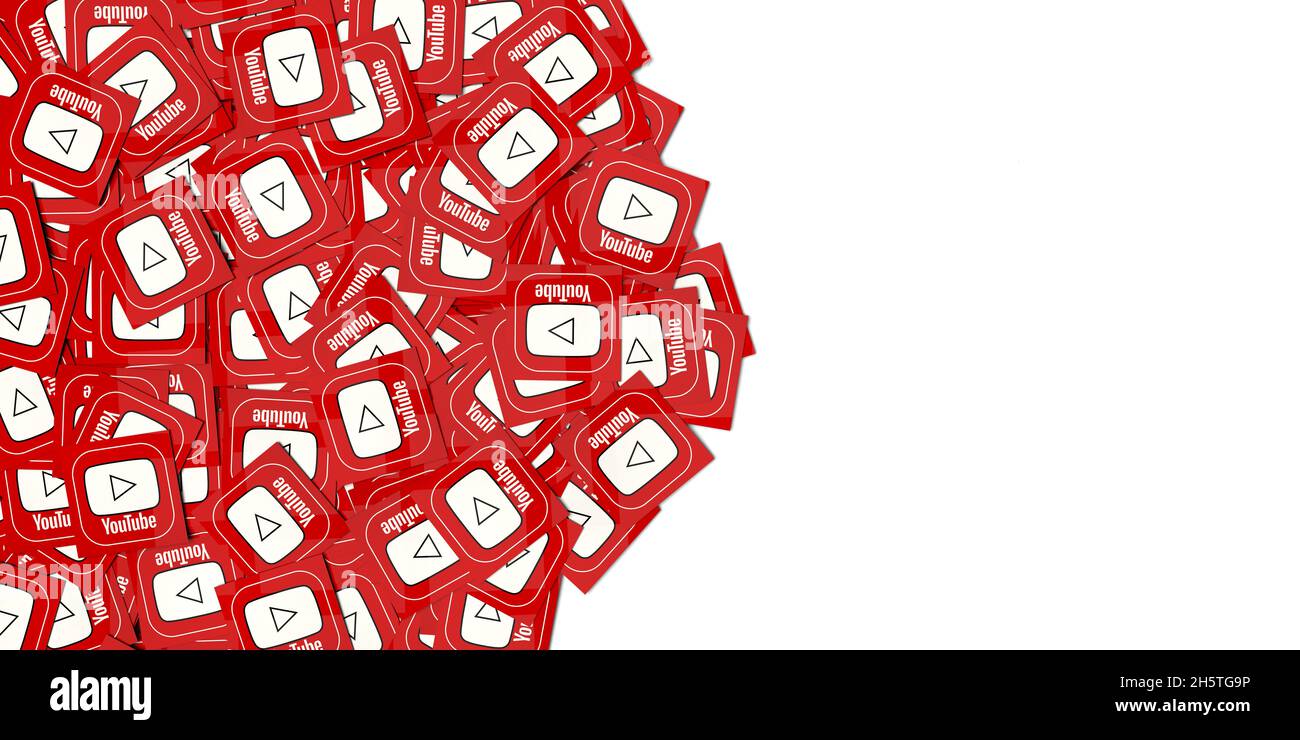 youtube-Bilder, youtube-Hintergrunddesigns Stockfoto