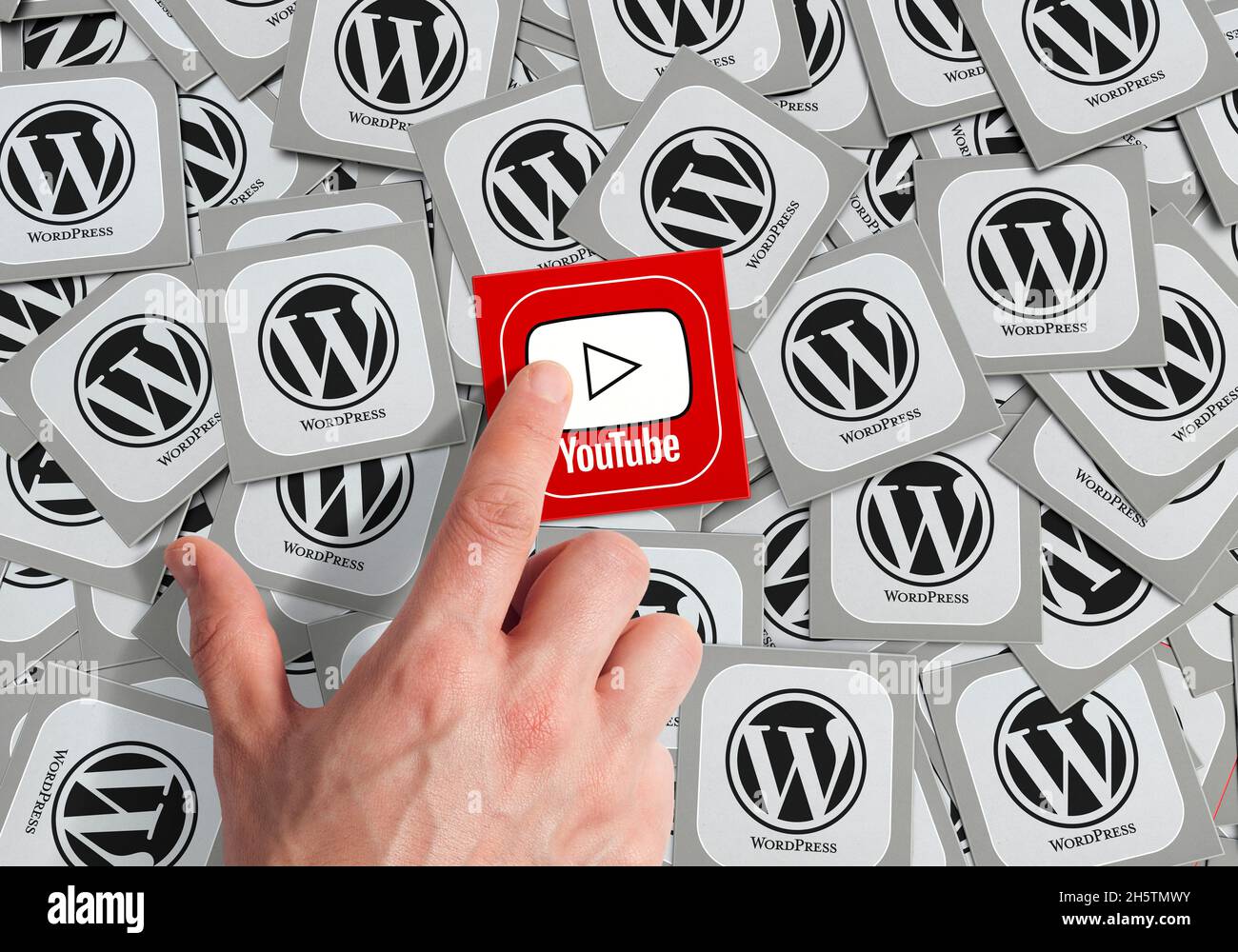 youtube-Bilder, youtube-Hintergrunddesigns Stockfoto