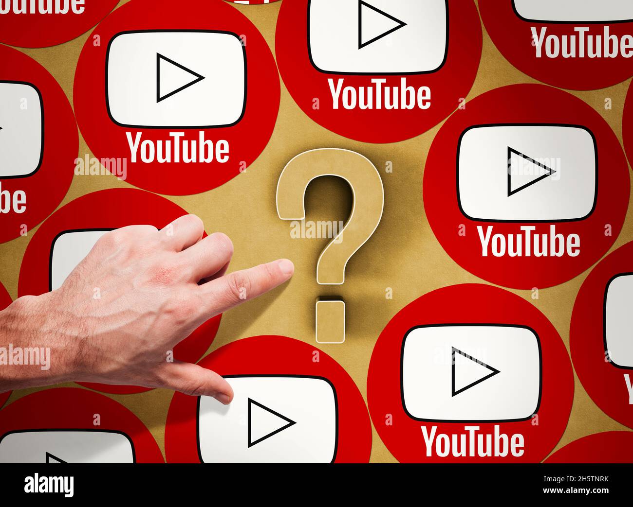 youtube-Bilder, youtube-Hintergrunddesigns Stockfoto