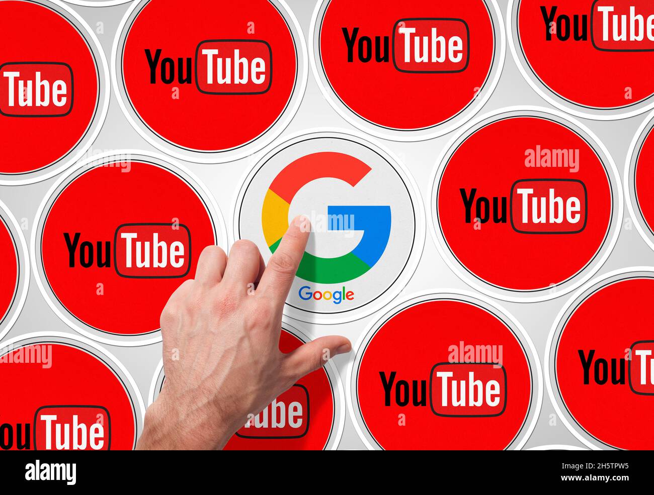 youtube-Bilder, youtube-Hintergrunddesigns Stockfoto