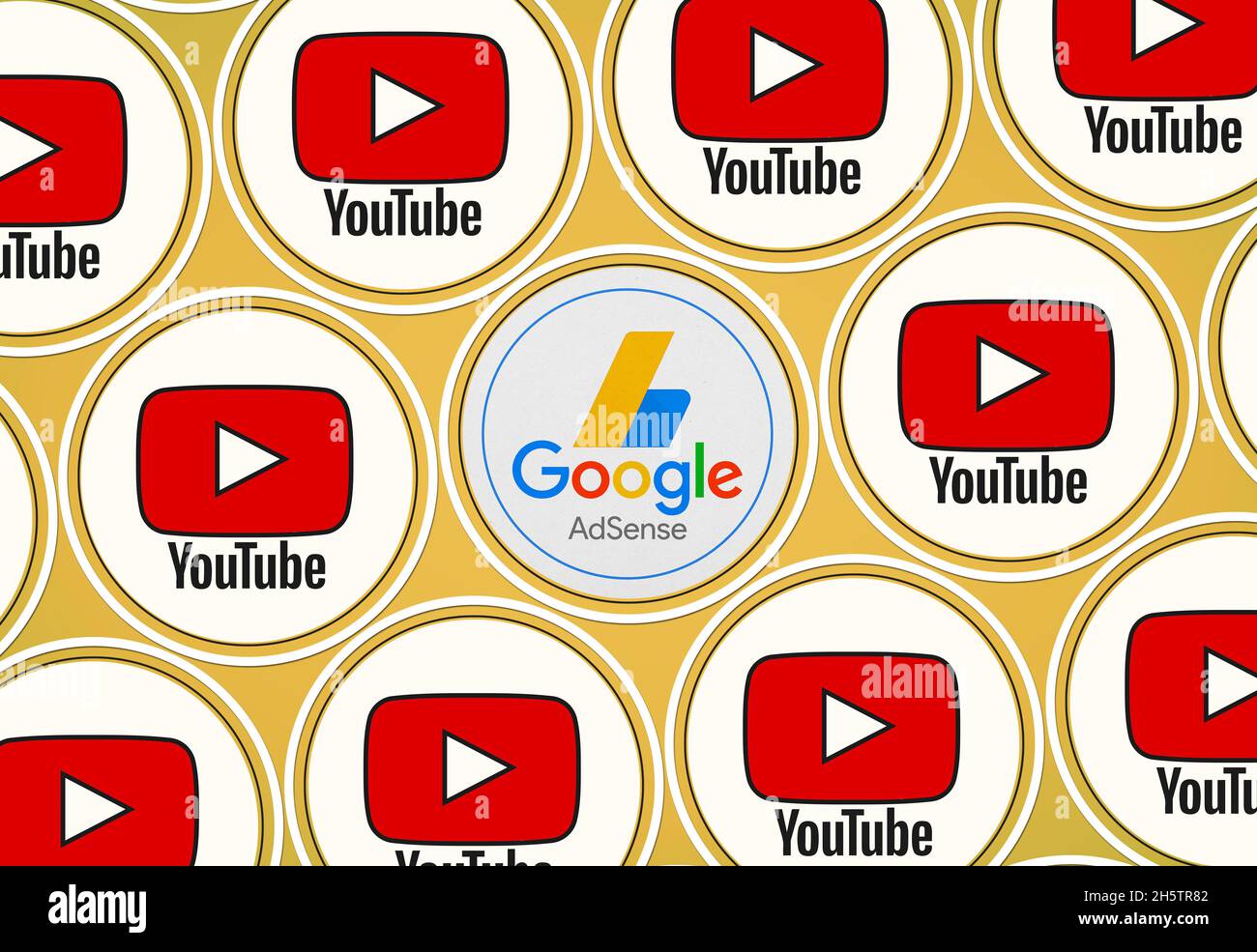 youtube-Bilder, youtube-Hintergrunddesigns Stockfoto