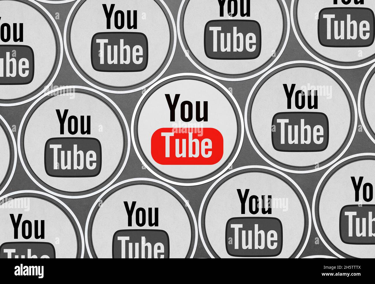 youtube-Bilder, youtube-Hintergrunddesigns Stockfoto
