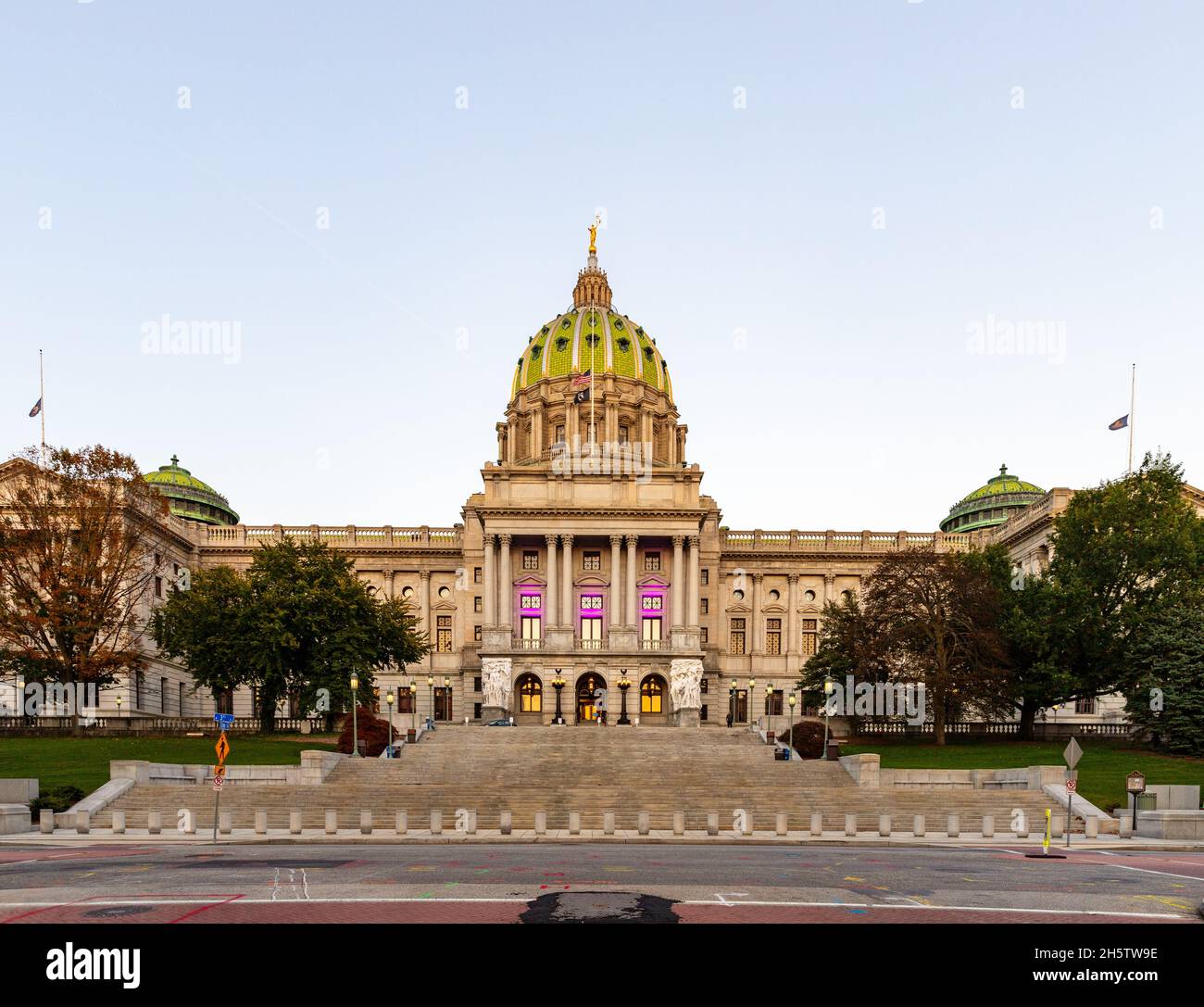 Harrisburg, PA - 21. Oktober 2021: Das Pennsylvania State Capitol Building Stockfoto