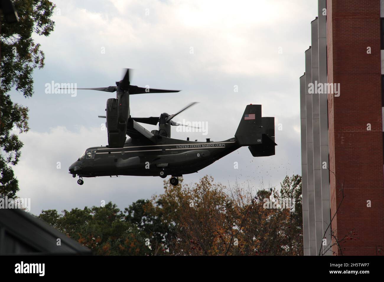 US-Präsident Joe Biden kommt zu einem Besuch des Dodd Center for Human Rights an der University of Connecticut in Storrs, CT, USA, 15. Oktober 2021. Stockfoto