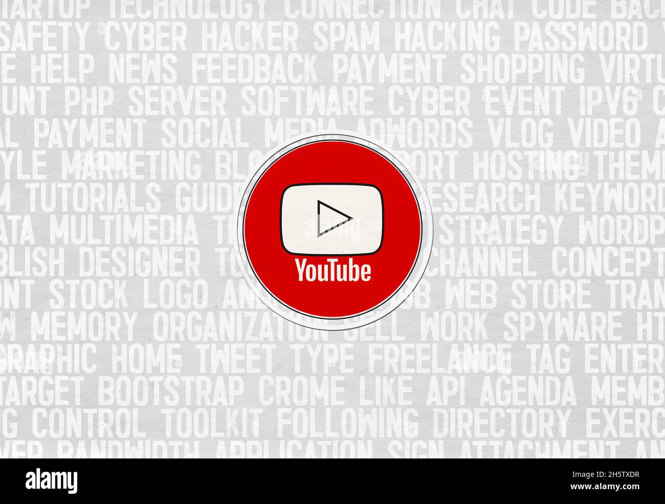 youtube-Bilder, youtube-Hintergrunddesigns Stockfoto