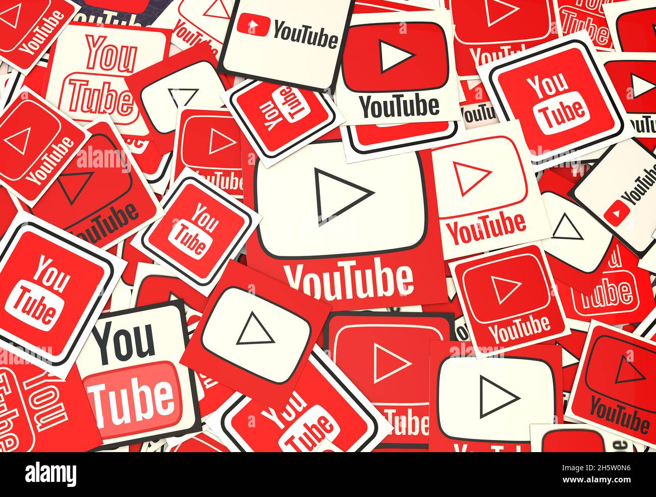 youtube-Bilder, youtube-Hintergrunddesigns Stockfoto