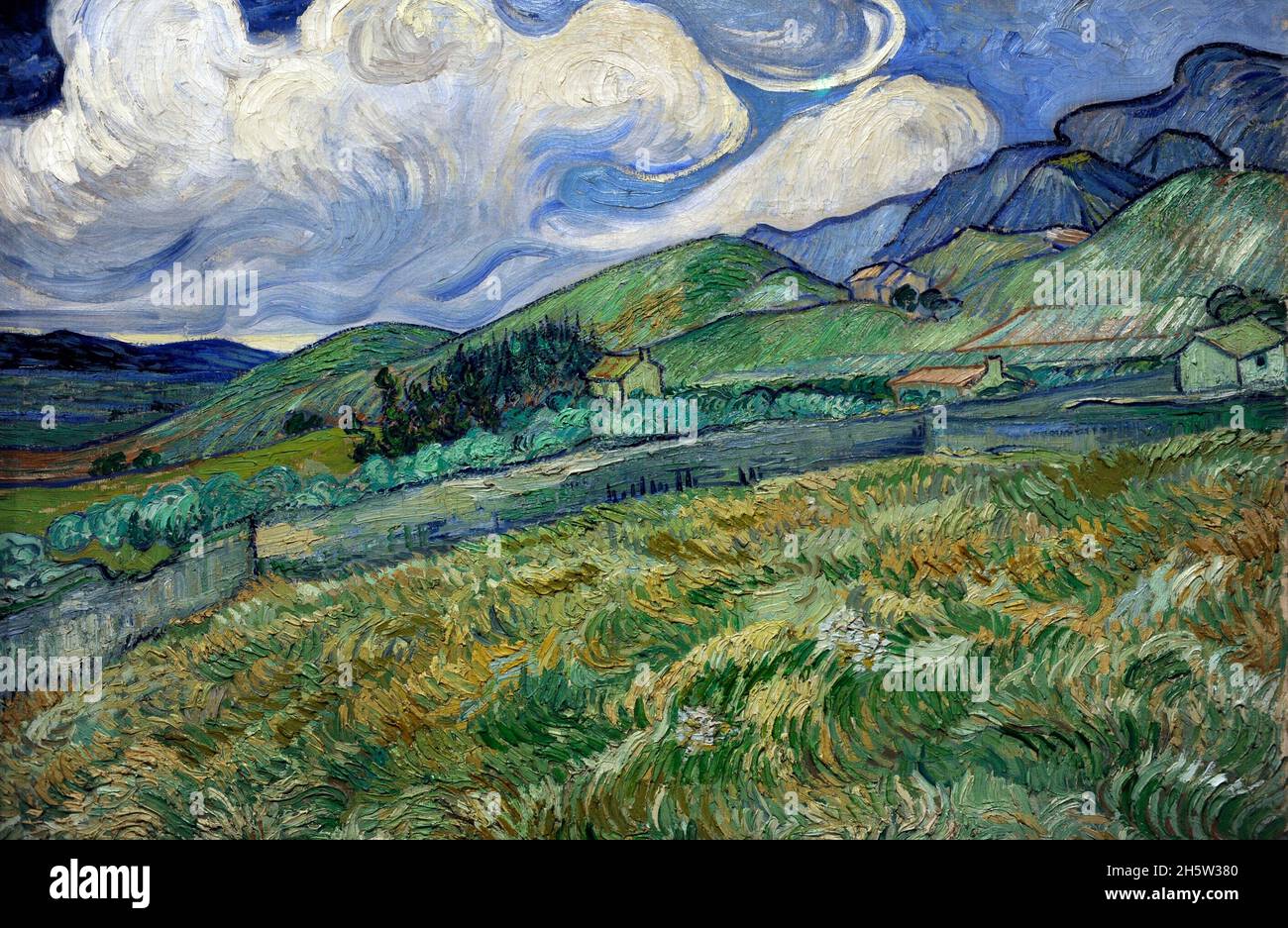 Vincent Van Gogh (1853-1890). Niederländischer Maler. Landschaft von Saint-Rémy, 1889. Ny Carlsberg Glyptotek. Kopenhagen, Dänemark. Stockfoto
