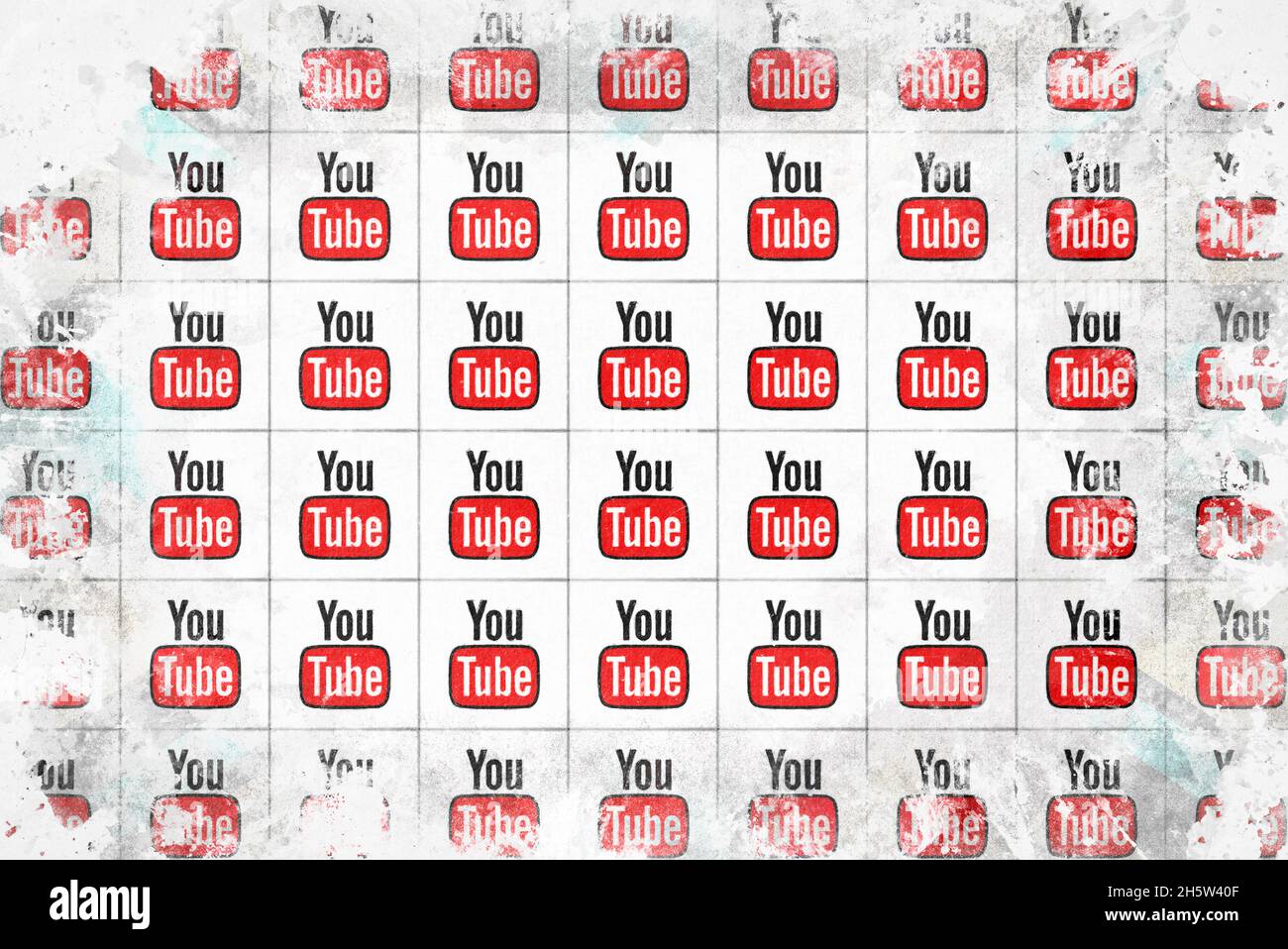 youtube-Bilder, youtube-Hintergrunddesigns Stockfoto