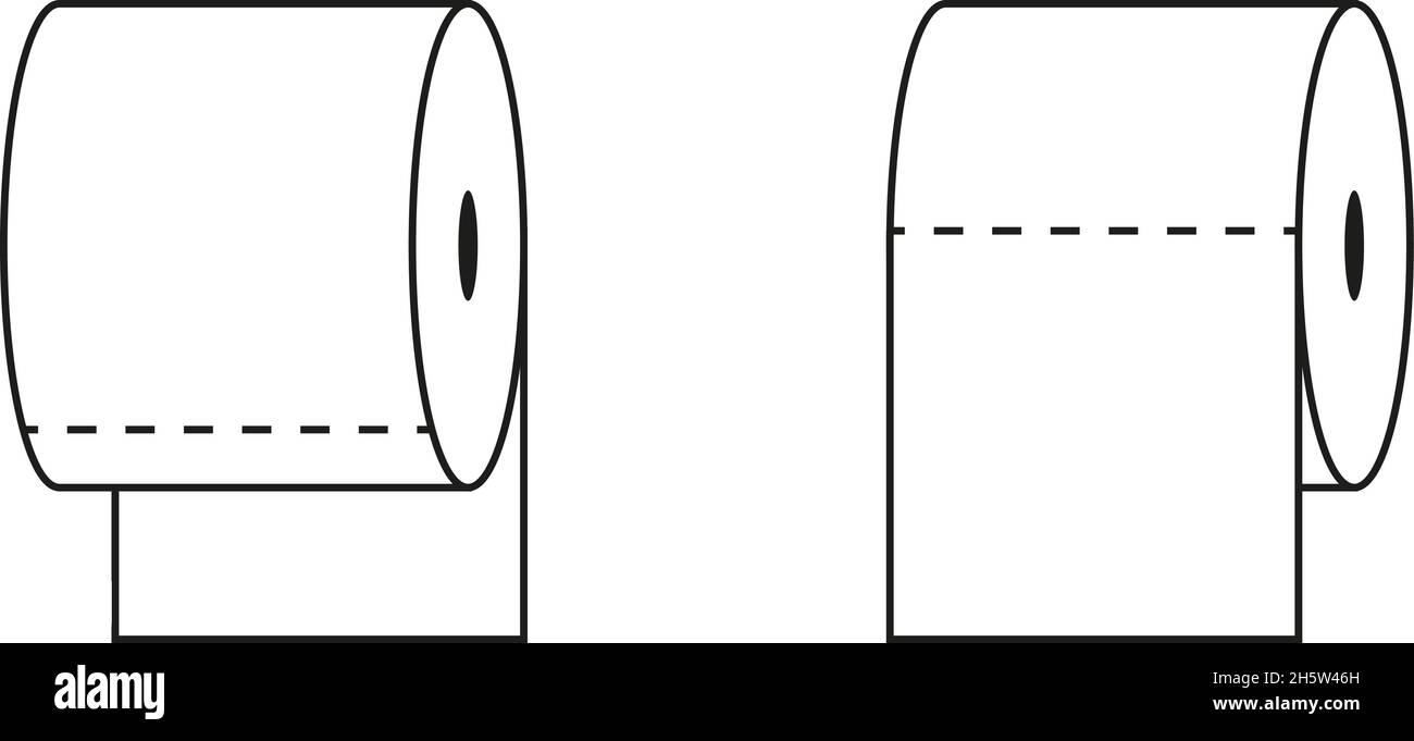 toilettenpapierrolle Umrisssymbol, Vektordarstellung Stock Vektor