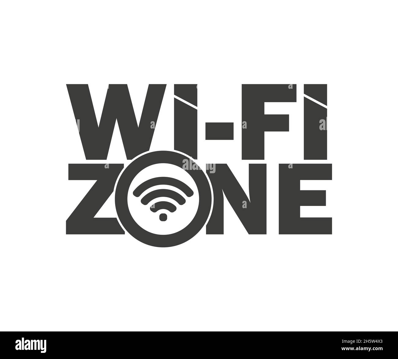 Symbol wi-Fi Zone Netzwerk Symbol Zeichen, Vektorgrafik Stock Vektor