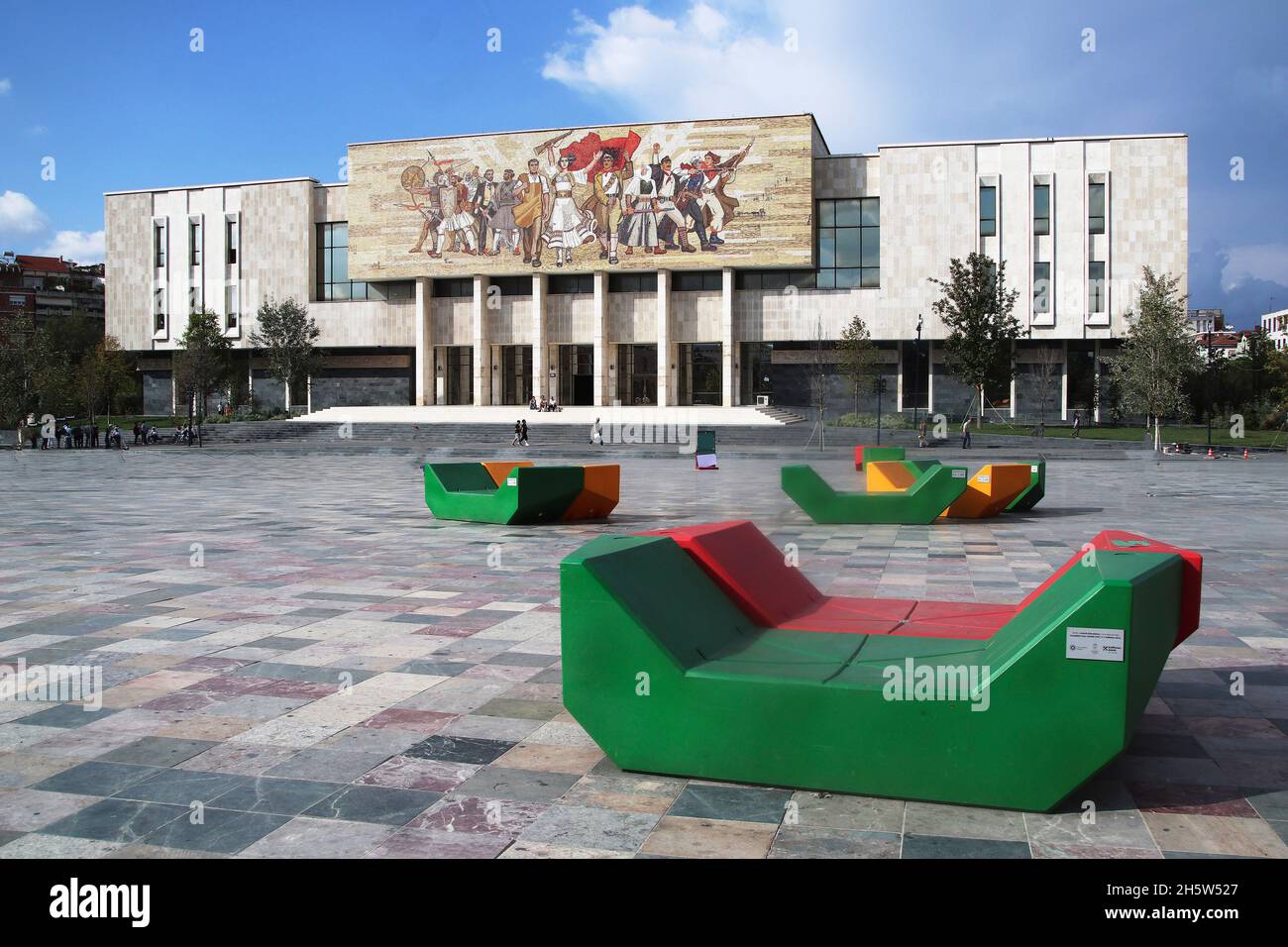 Skanderbeg Platz in Tirana, Albanien, Europa Stockfoto