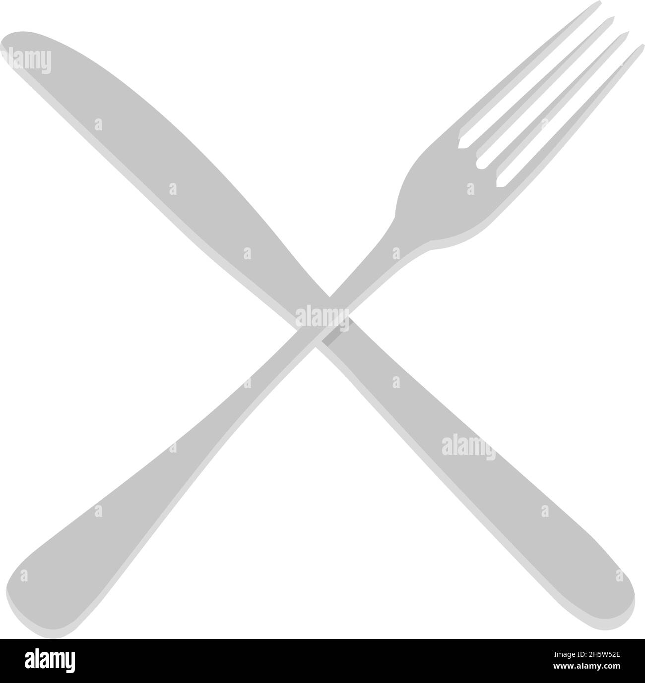 Gabel und Messer flach Stil Farbe Symbol, Vektor Stock Vektor