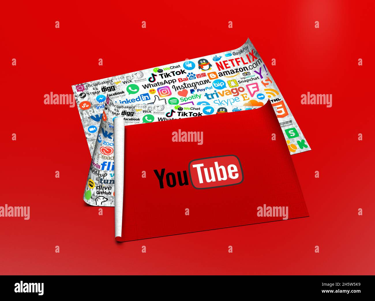 youtube-Bilder, youtube-Hintergrunddesigns Stockfoto