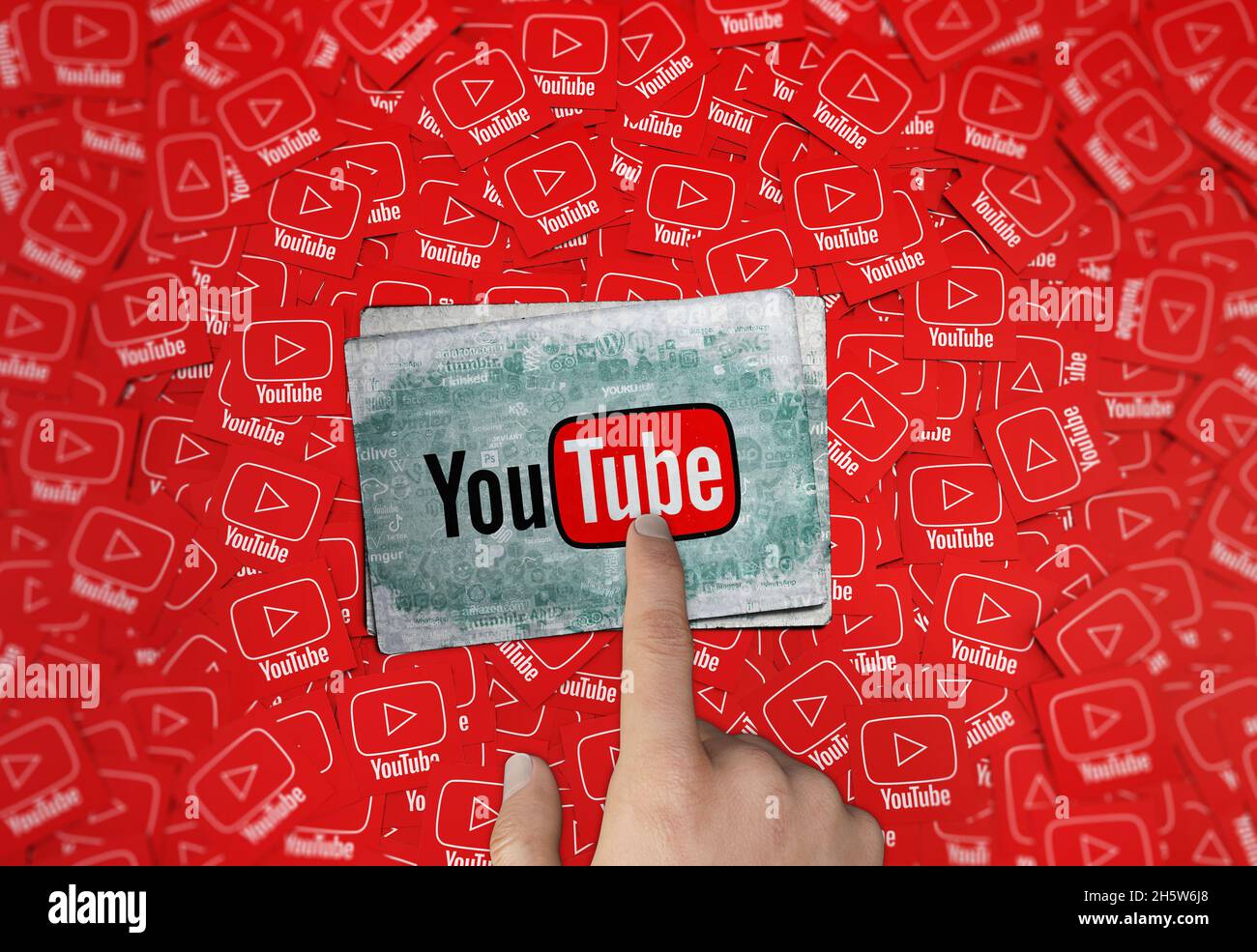 youtube-Bilder, youtube-Hintergrunddesigns Stockfoto