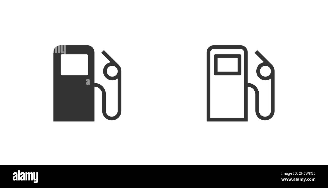 Tankstellensymbol. Kraftstoffsymbol isoliertes flaches Vektor-Straßenschild. Einfache Illustration Stock Vektor
