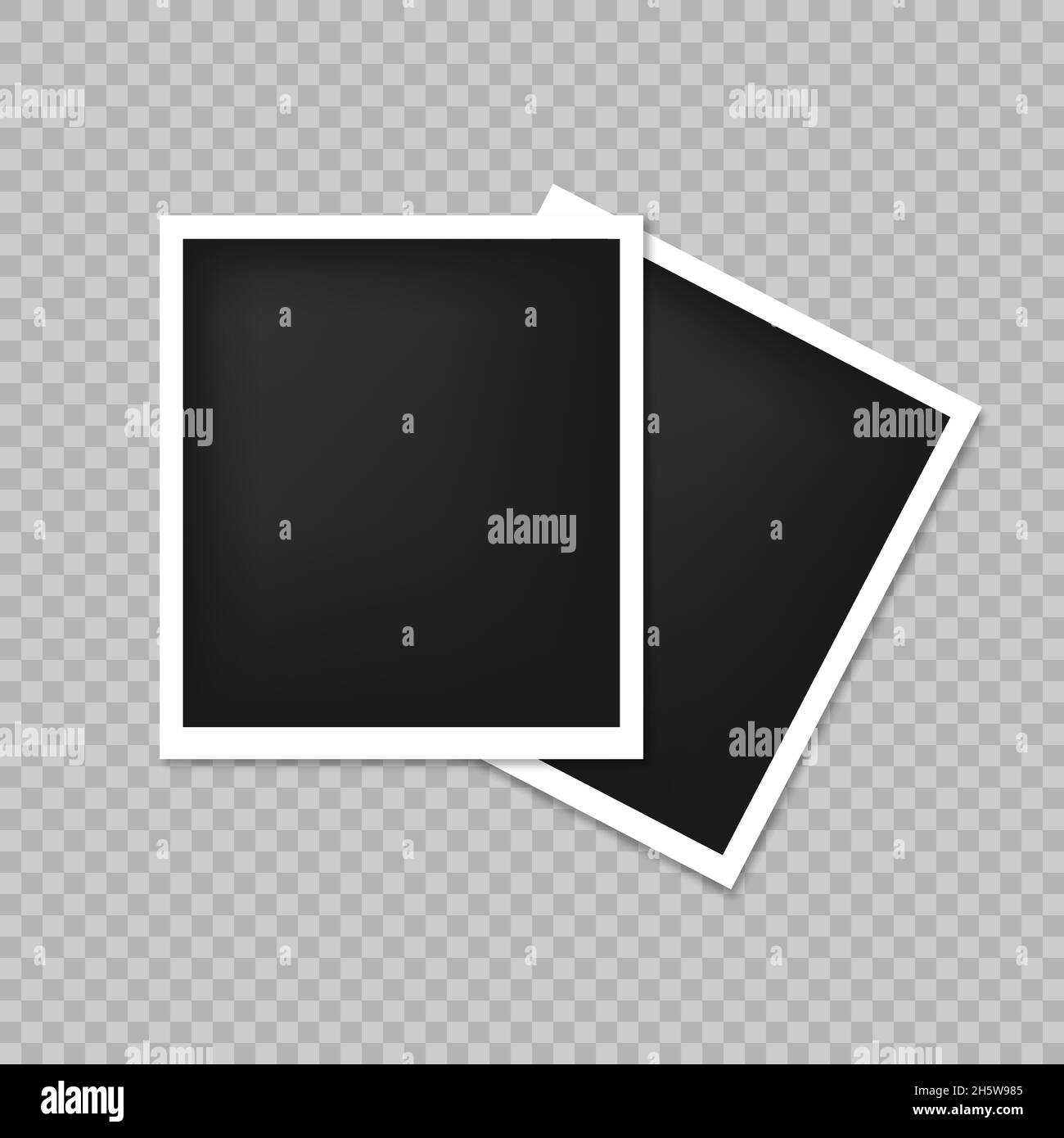 Fotorahmen auf transparentem Hintergrund isoliert. Vektordarstellung Stock Vektor