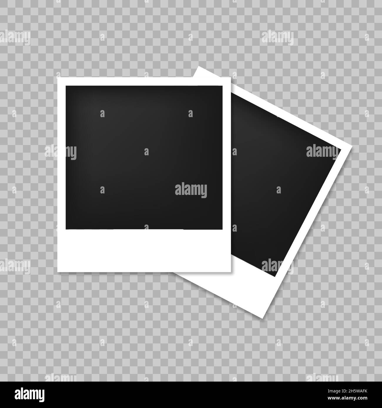 Fotorahmen auf transparentem Hintergrund isoliert. Vektordarstellung Stock Vektor